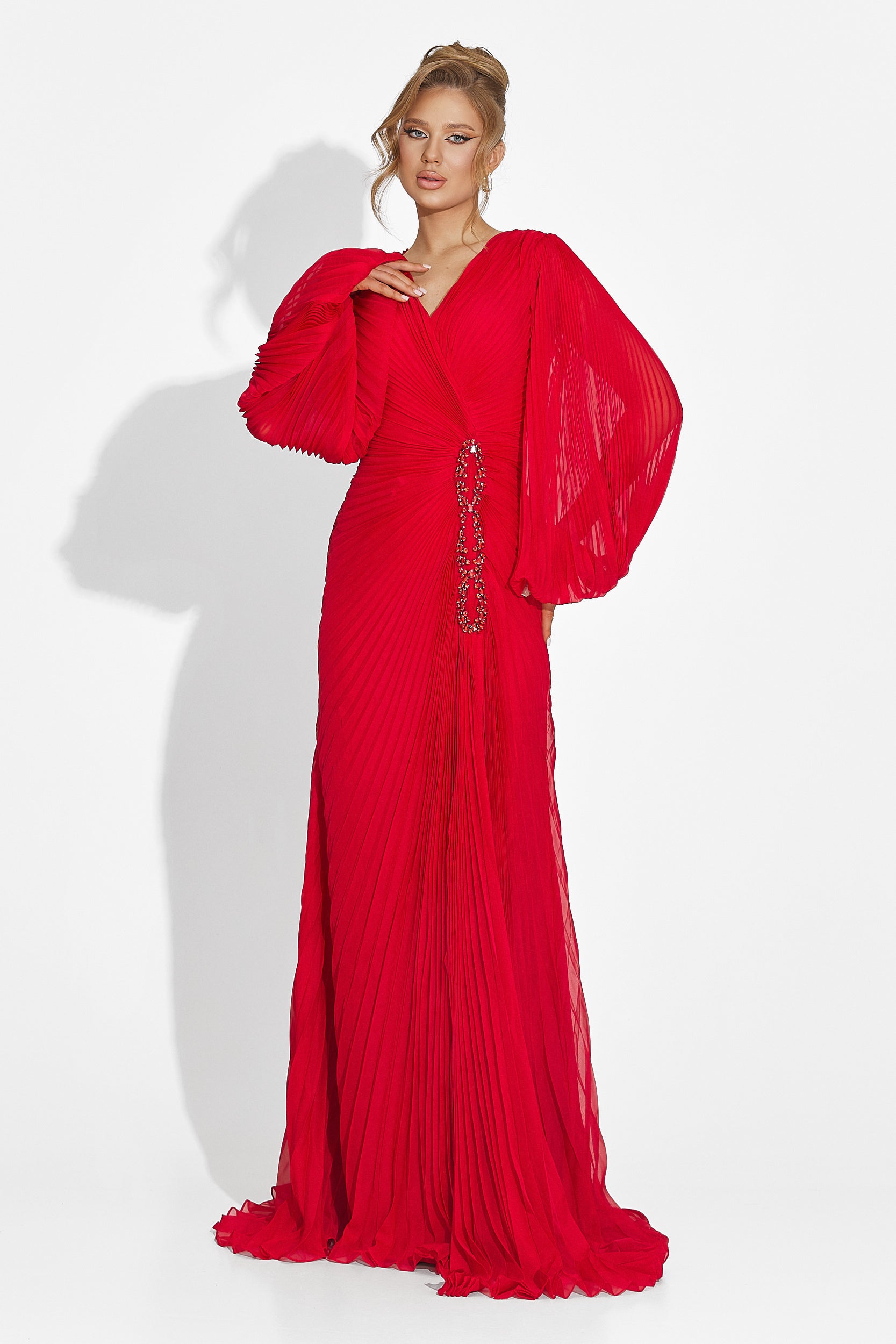 Дълга червена рокля за дами Linares Bogas