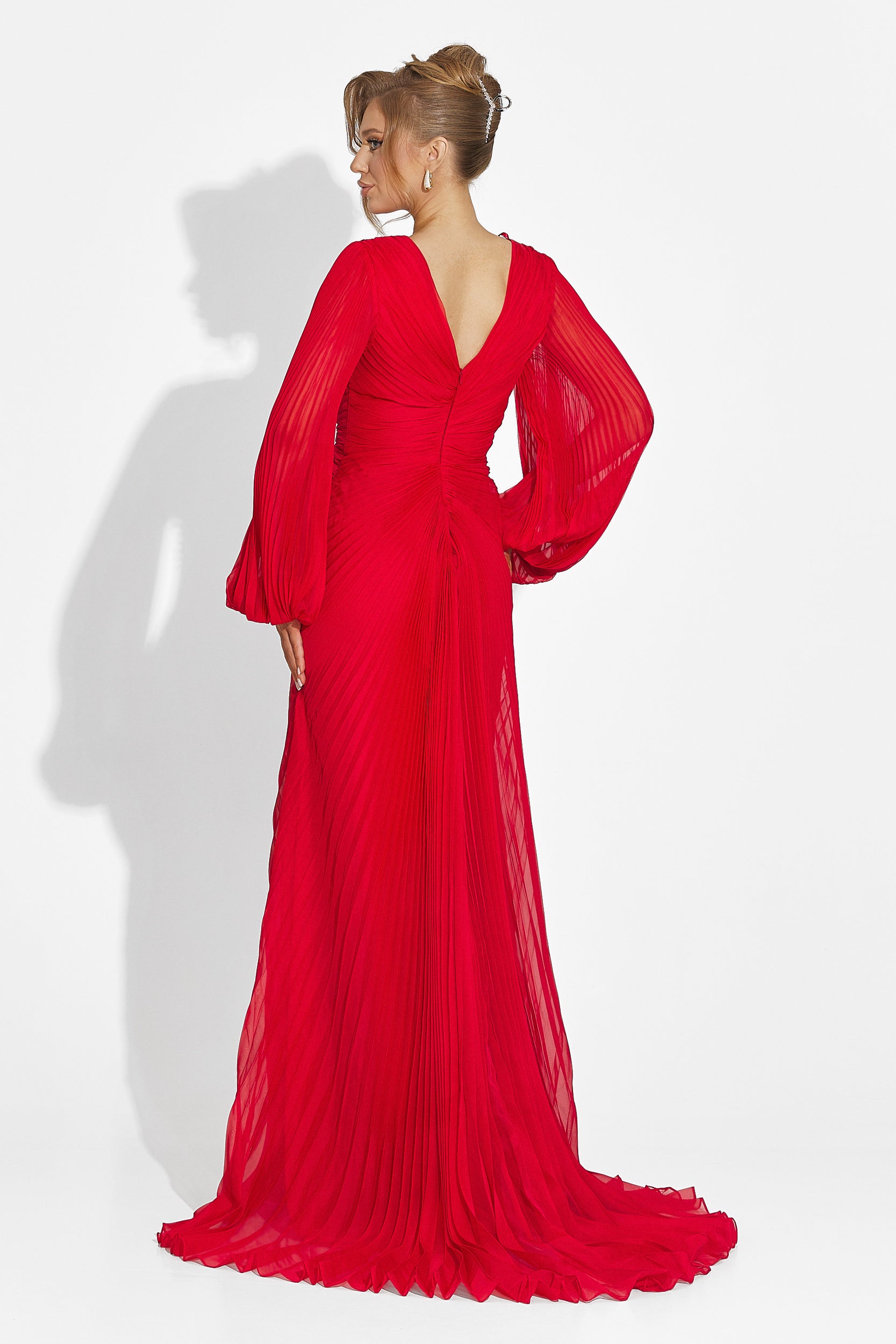 Дълга червена рокля за дами Linares Bogas