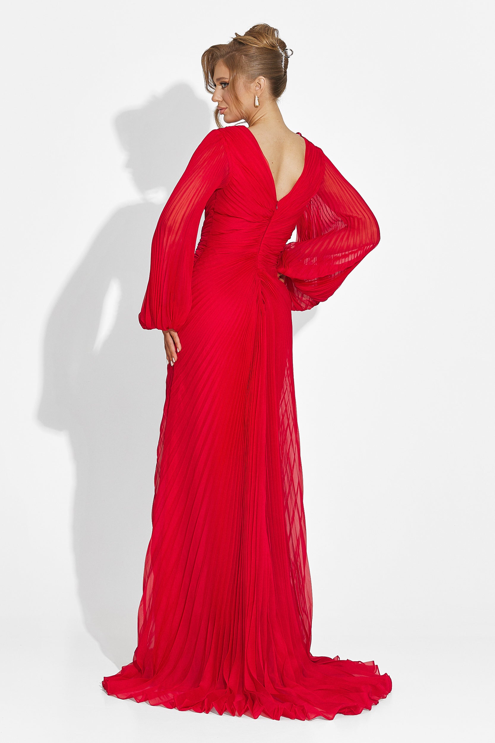 Дълга червена рокля за дами Linares Bogas