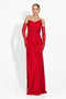 Дълга червена рокля за жени Mathylda Bogas