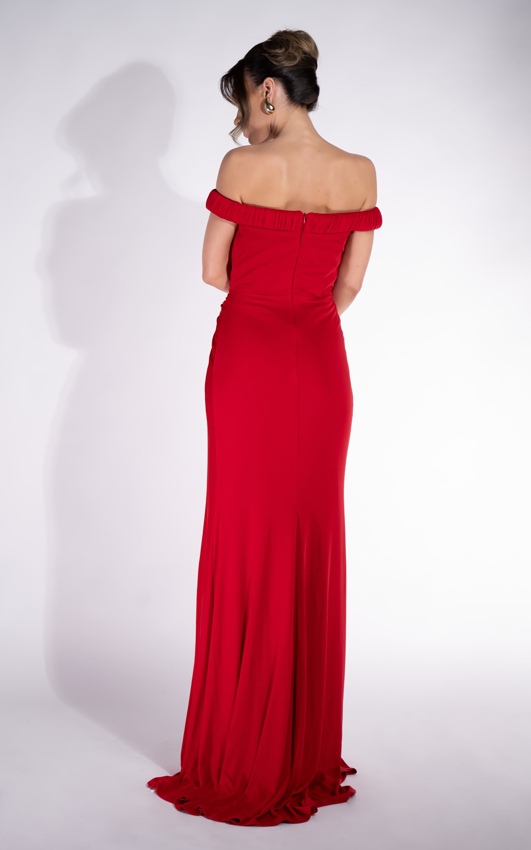 Дълга червена дамска рокля Rehise Bogas