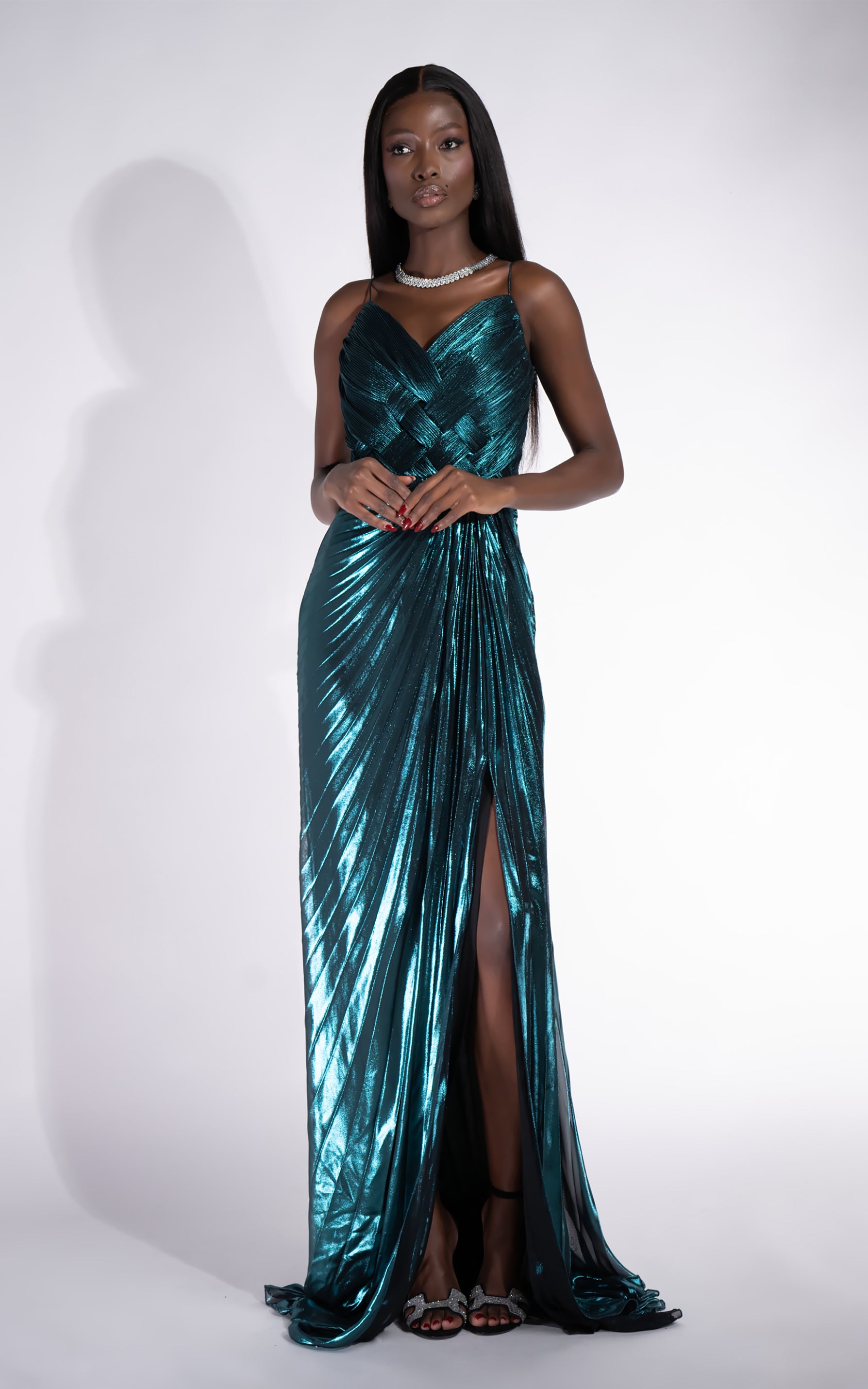 Дълга зелена рокля за дами Mylanka Bogas