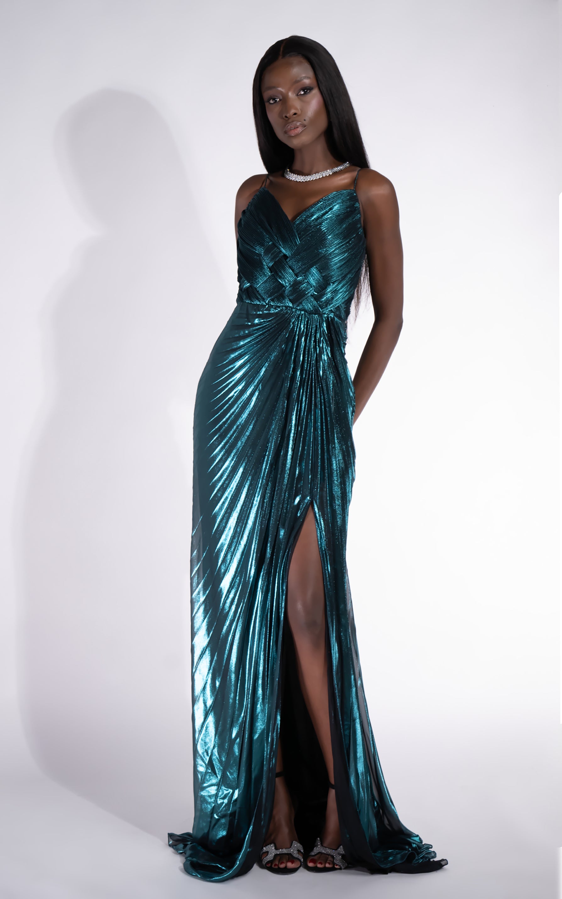 Дълга зелена рокля за дами Mylanka Bogas