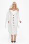 Миди дамска рокля в бяло Misaki Bogas