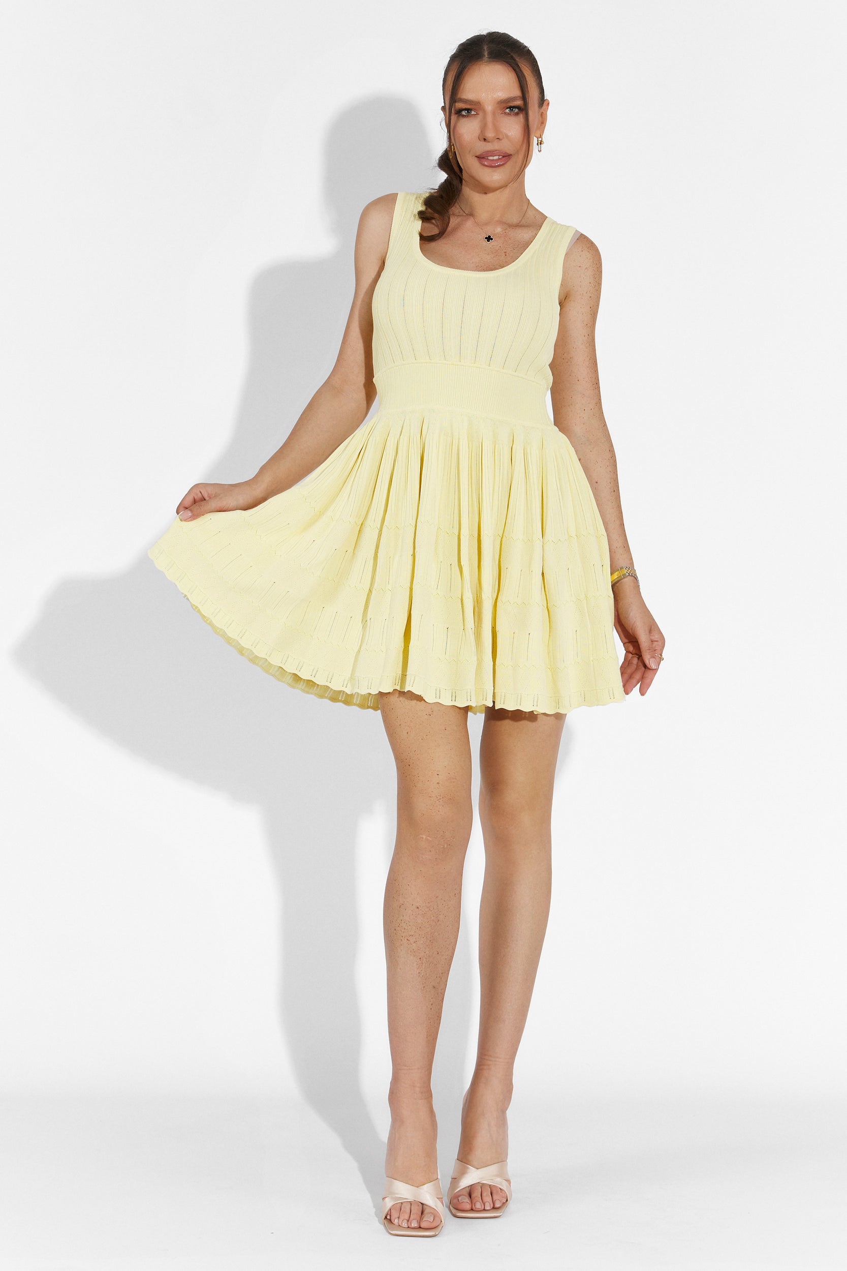 Къса жълта рокля за жени Flimsy Bogas