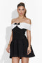 Къса черна дамска рокля Elmita Bogas