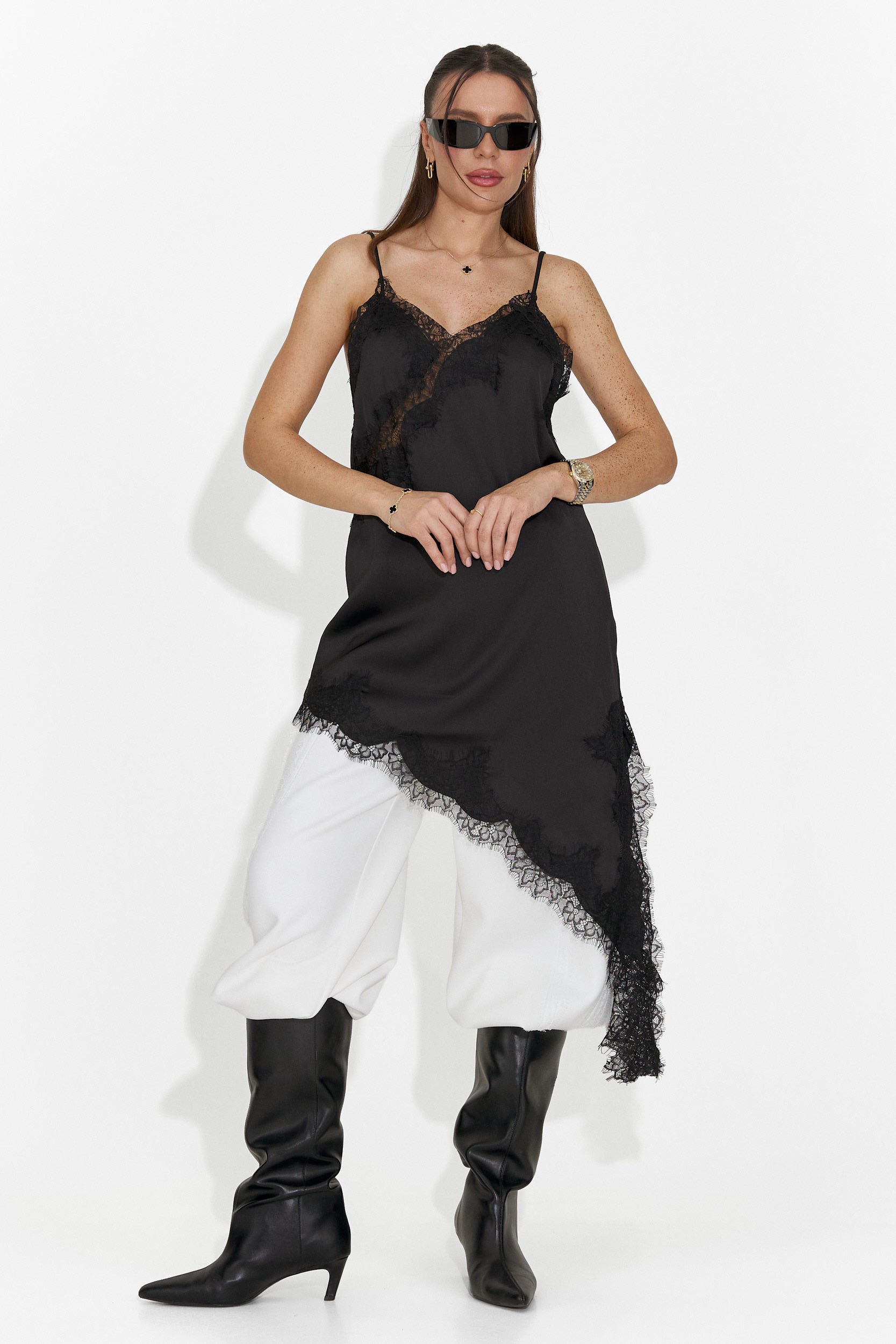 Къса черна дамска рокля Francisca Bogas