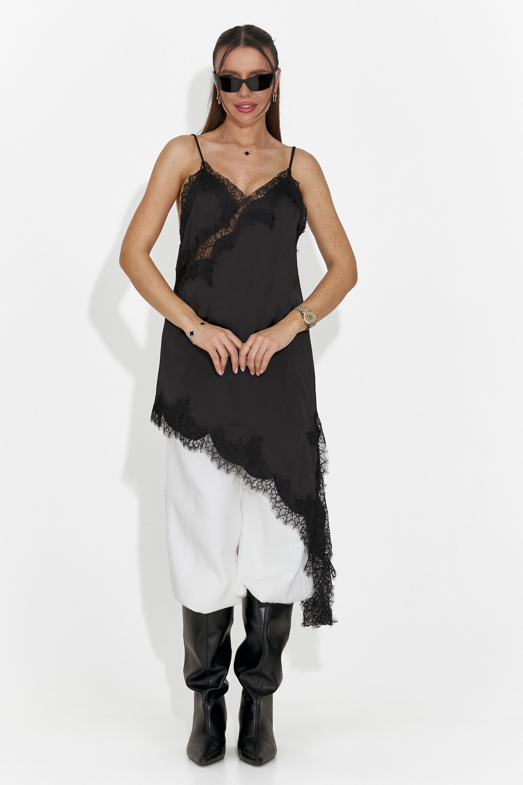 Къса черна дамска рокля Francisca Bogas