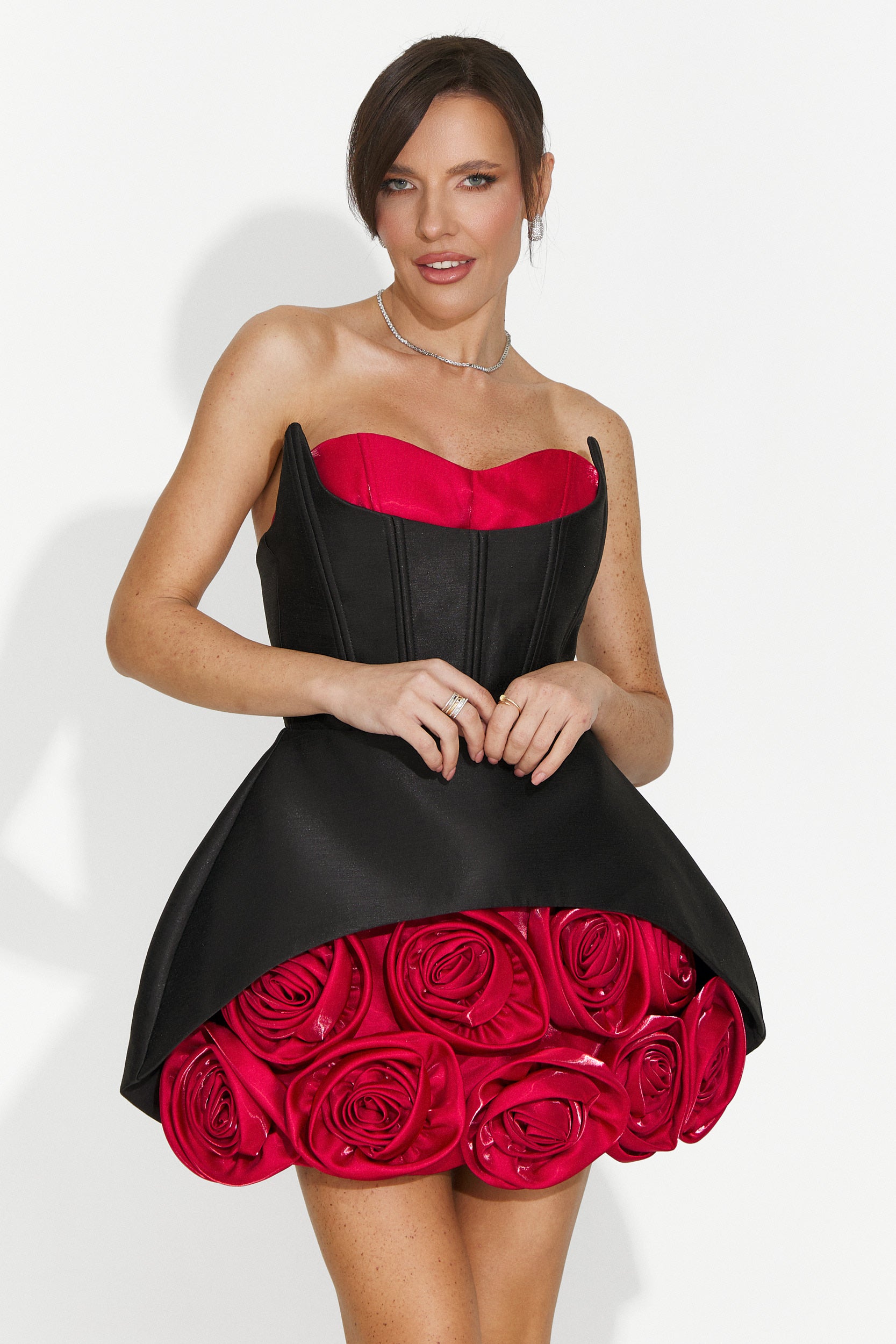 Къса черна дамска рокля Grahe Bogas