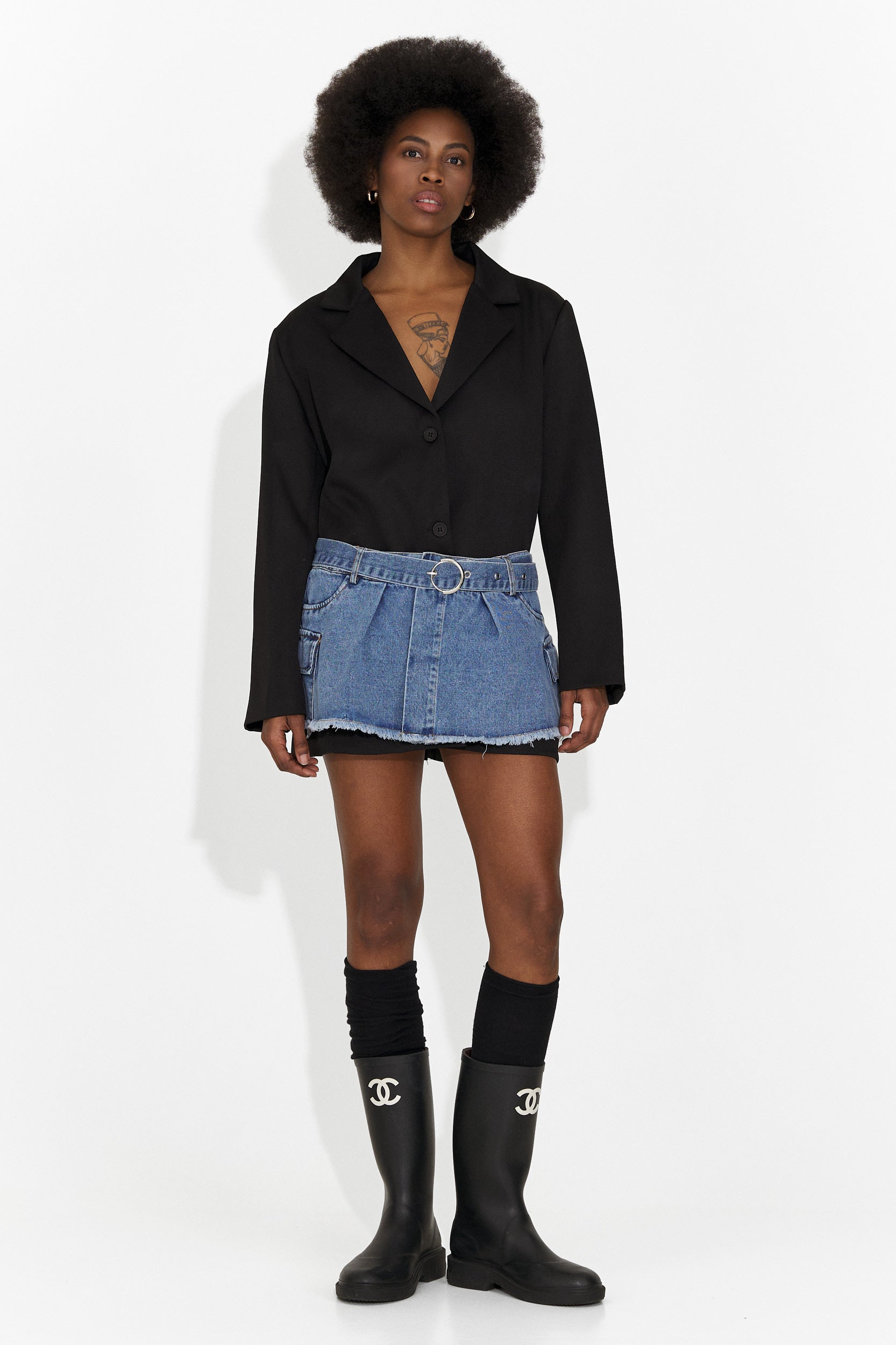 Черна къса дамска рокля Изадора Богас