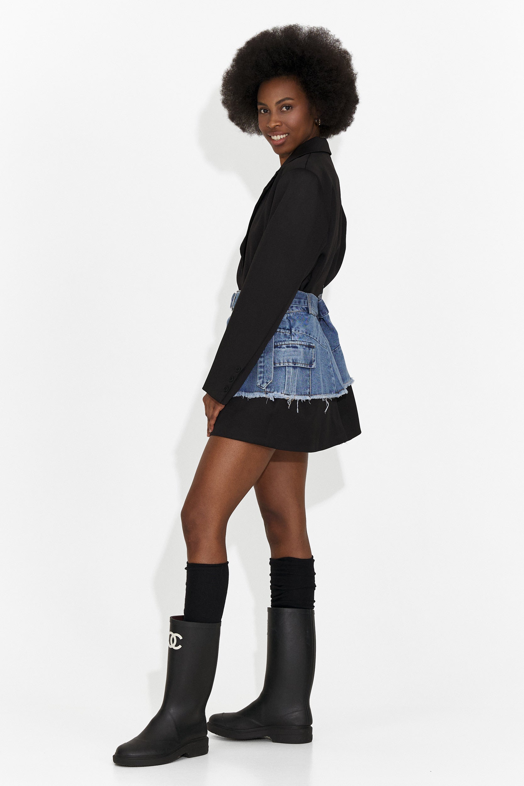 Черна къса дамска рокля Изадора Богас