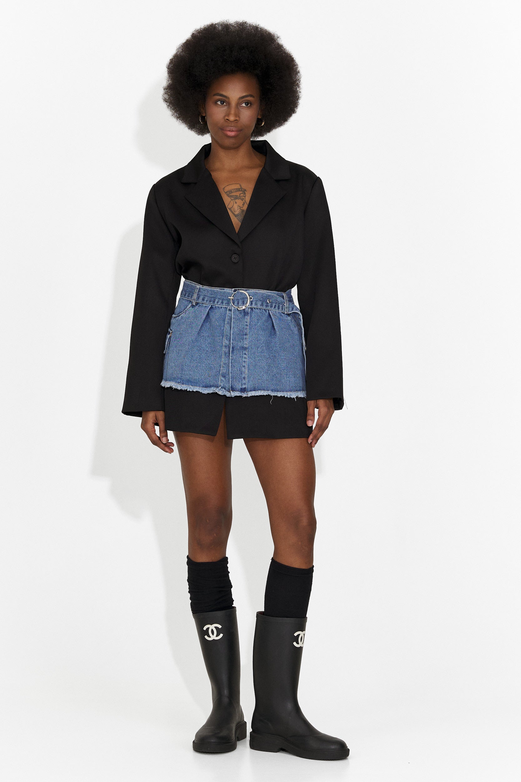 Черна къса дамска рокля Изадора Богас