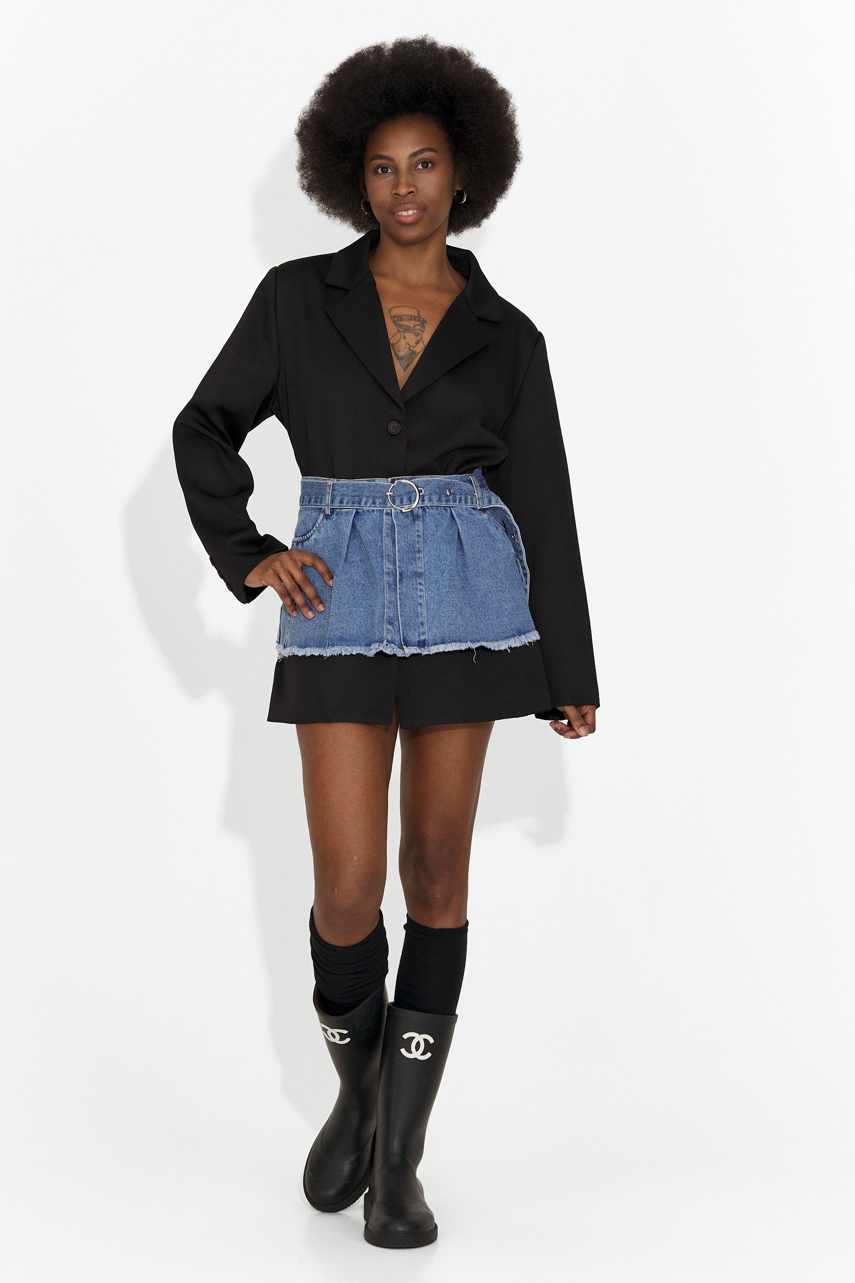 Черна къса дамска рокля Изадора Богас