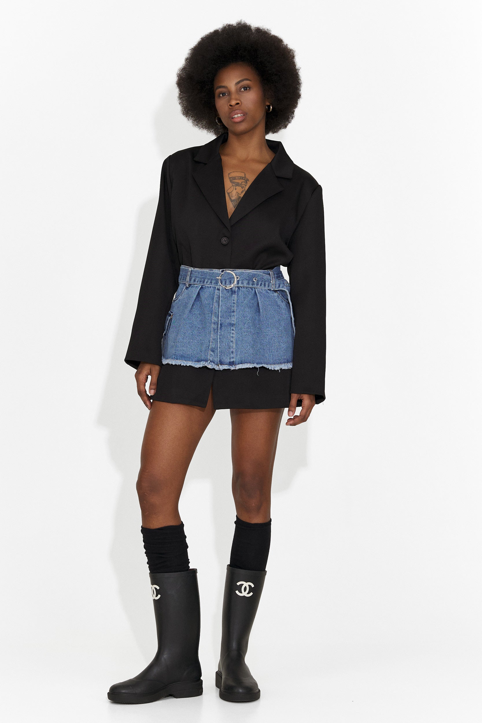 Черна къса дамска рокля Изадора Богас