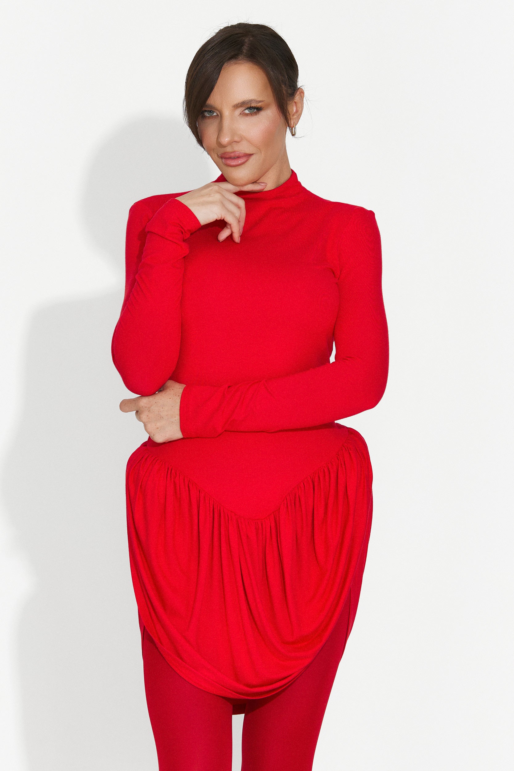 Къса червена дамска рокля Valese Bogas