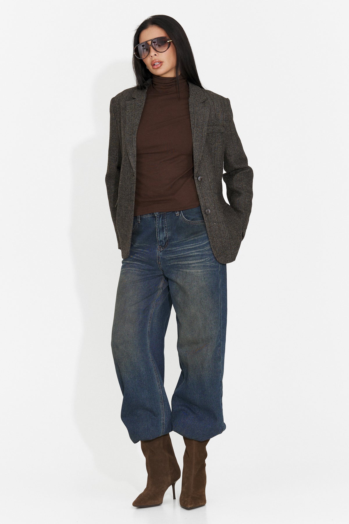 Sacou casual negru Valraoiza Bogas