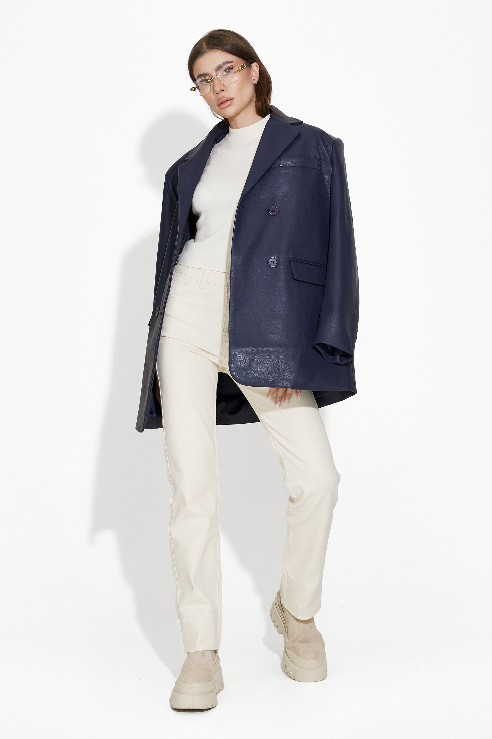 Елегантно дамско сако в тъмносиньо от Midisa Bogas