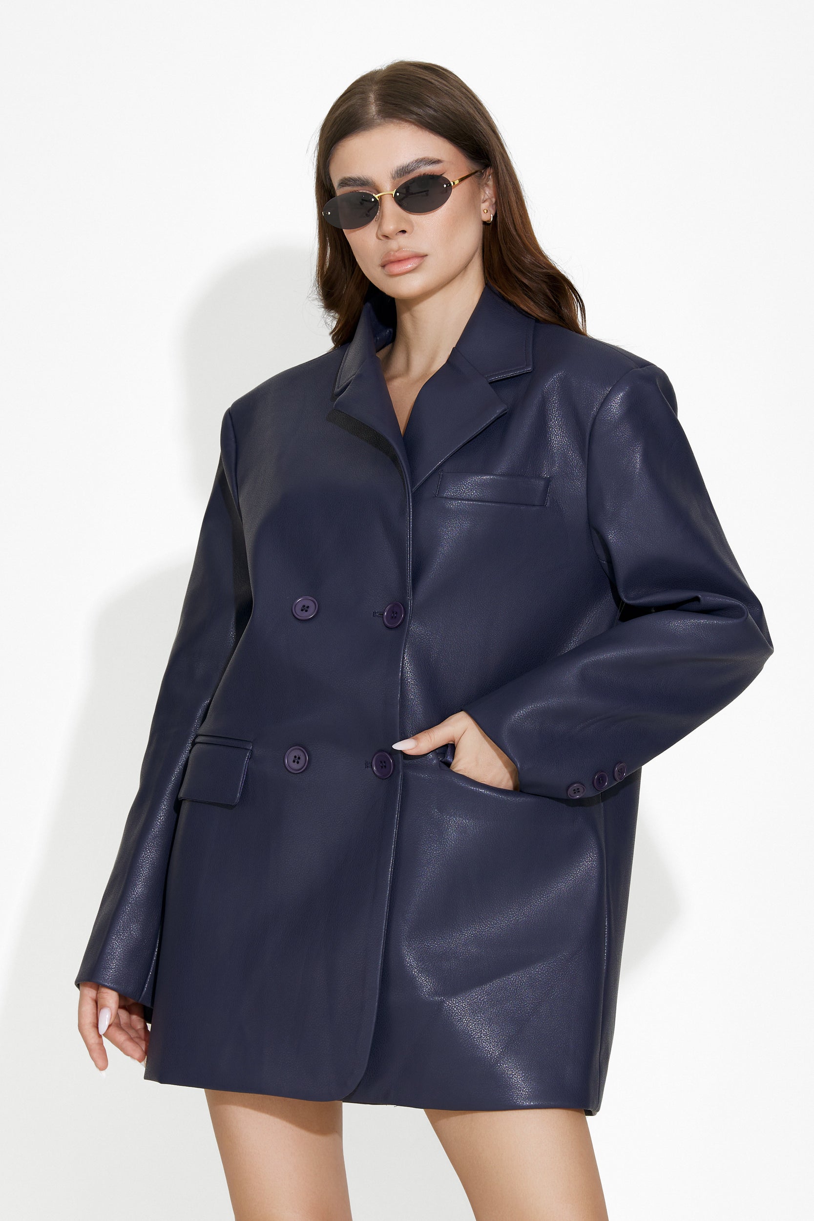 Елегантно дамско сако в тъмносиньо от Midisa Bogas