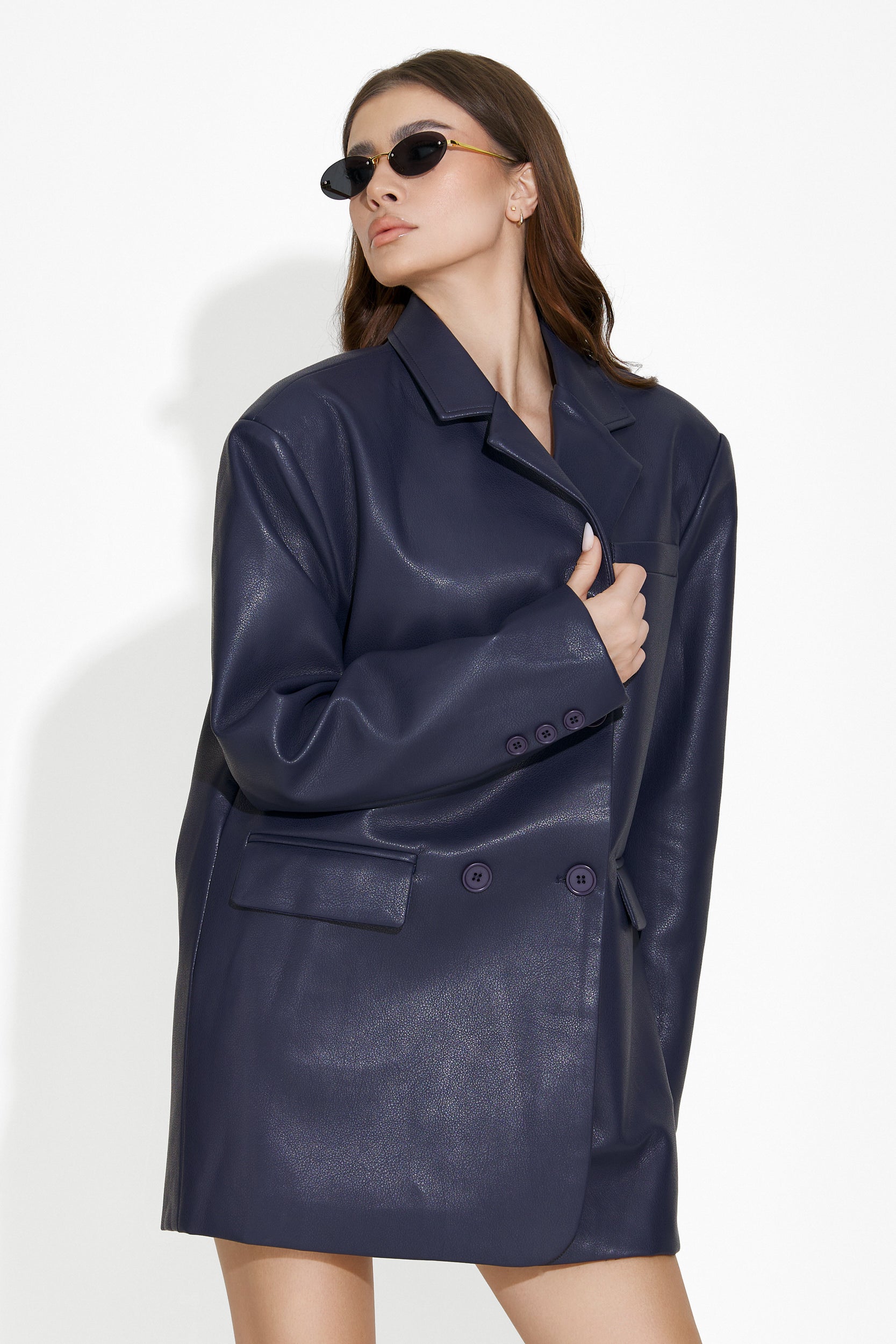 Елегантно дамско сако в тъмносиньо от Midisa Bogas