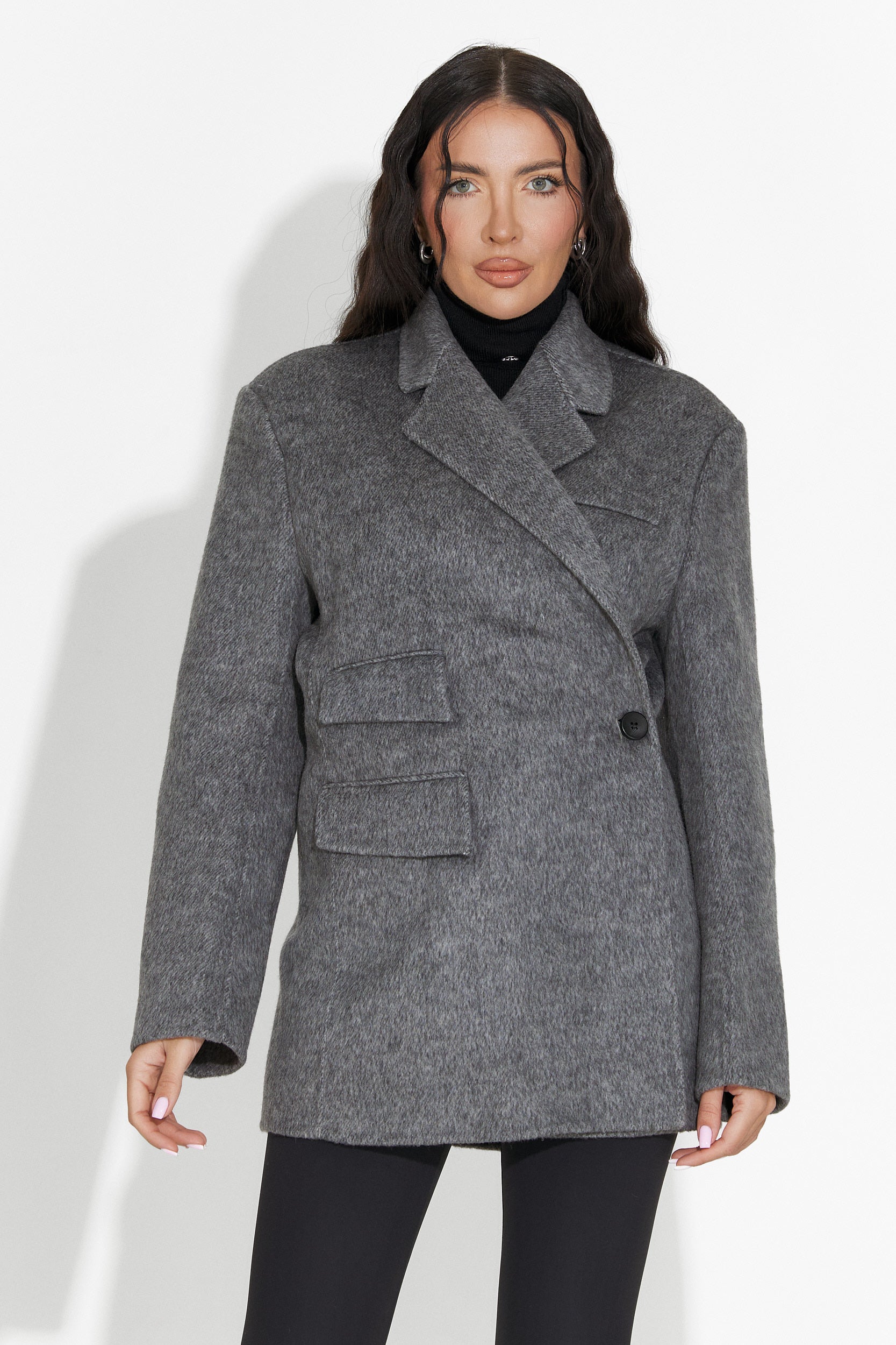 Елегантно дамско сако сиво Kalindra Bogas