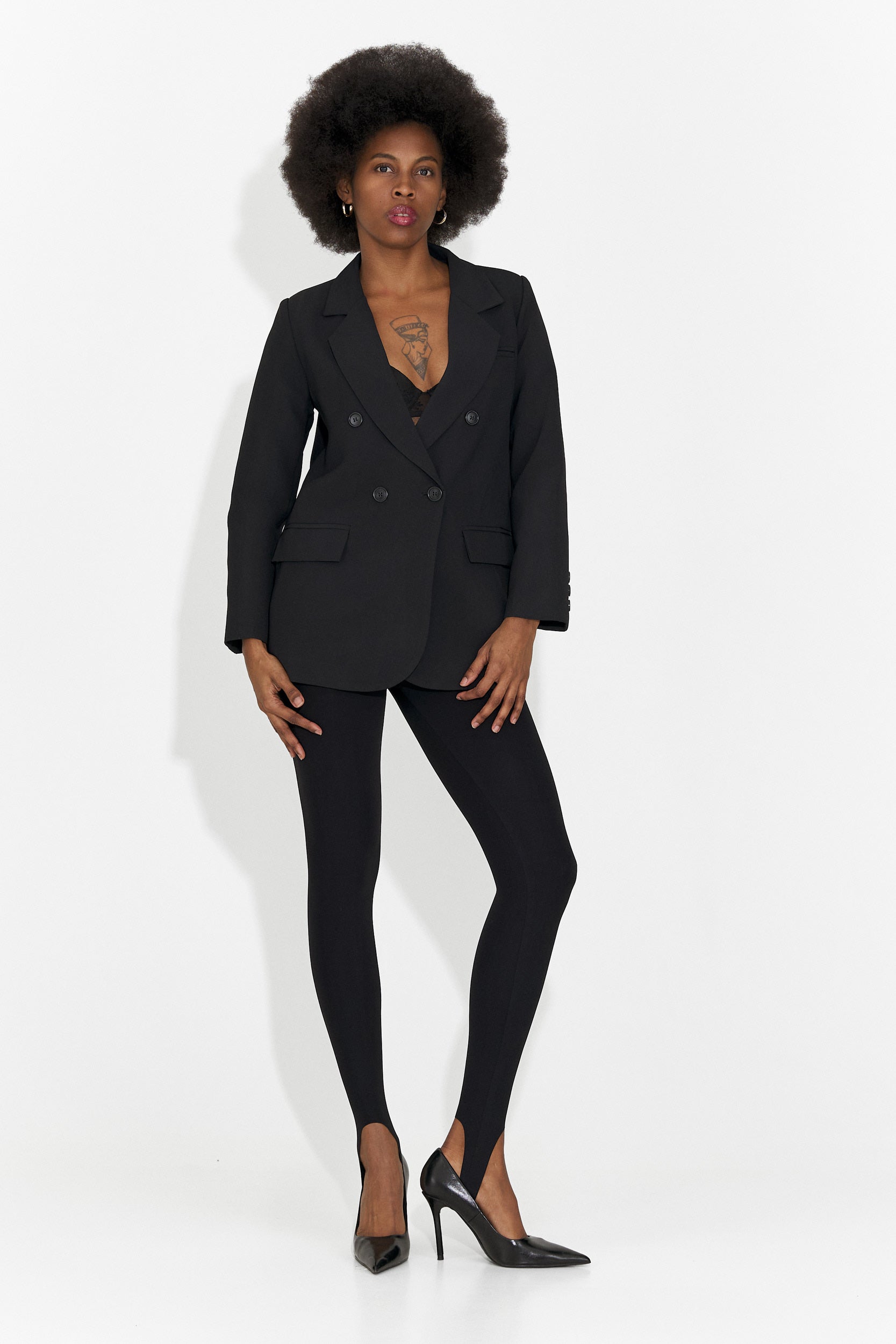 Елегантно дамско сако черно Andrea Bogas