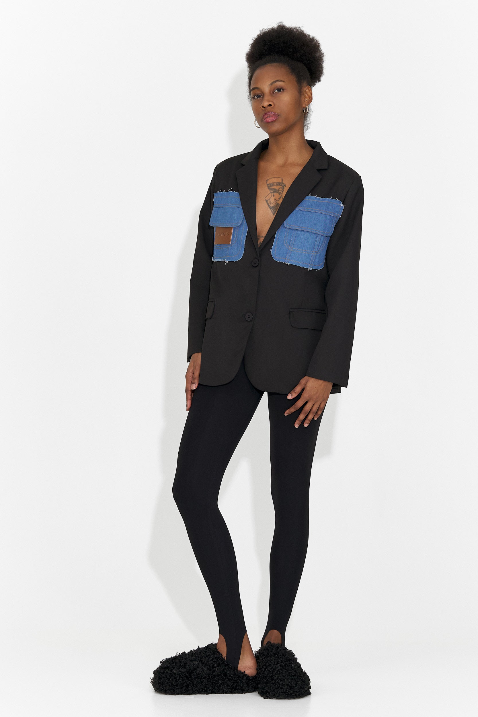 Елегантно дамско сако черно Graziela Bogas