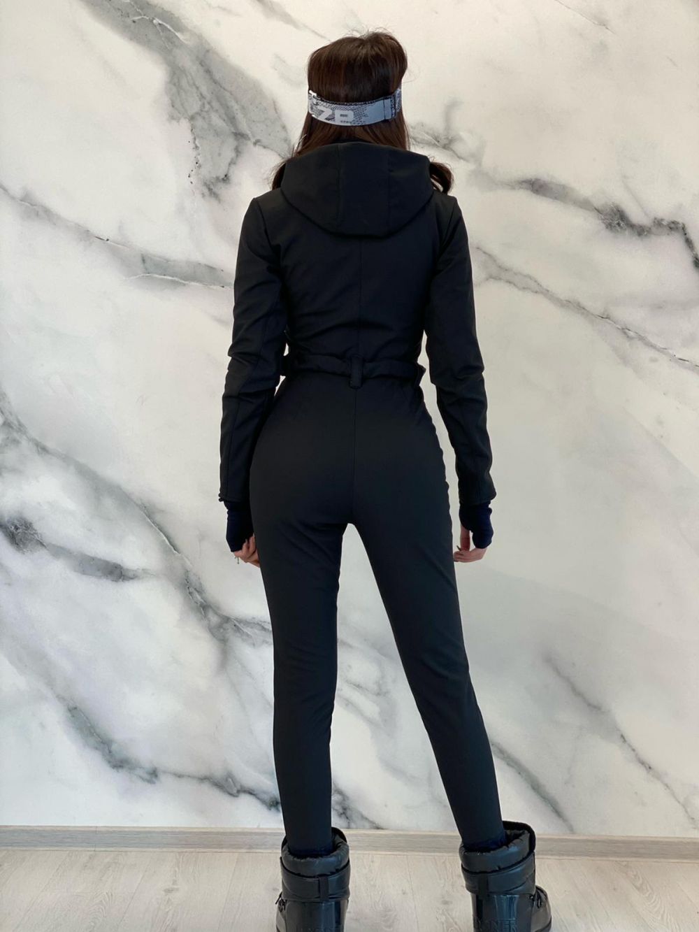 Черен спортен скиорски костюм Anodys Bogas