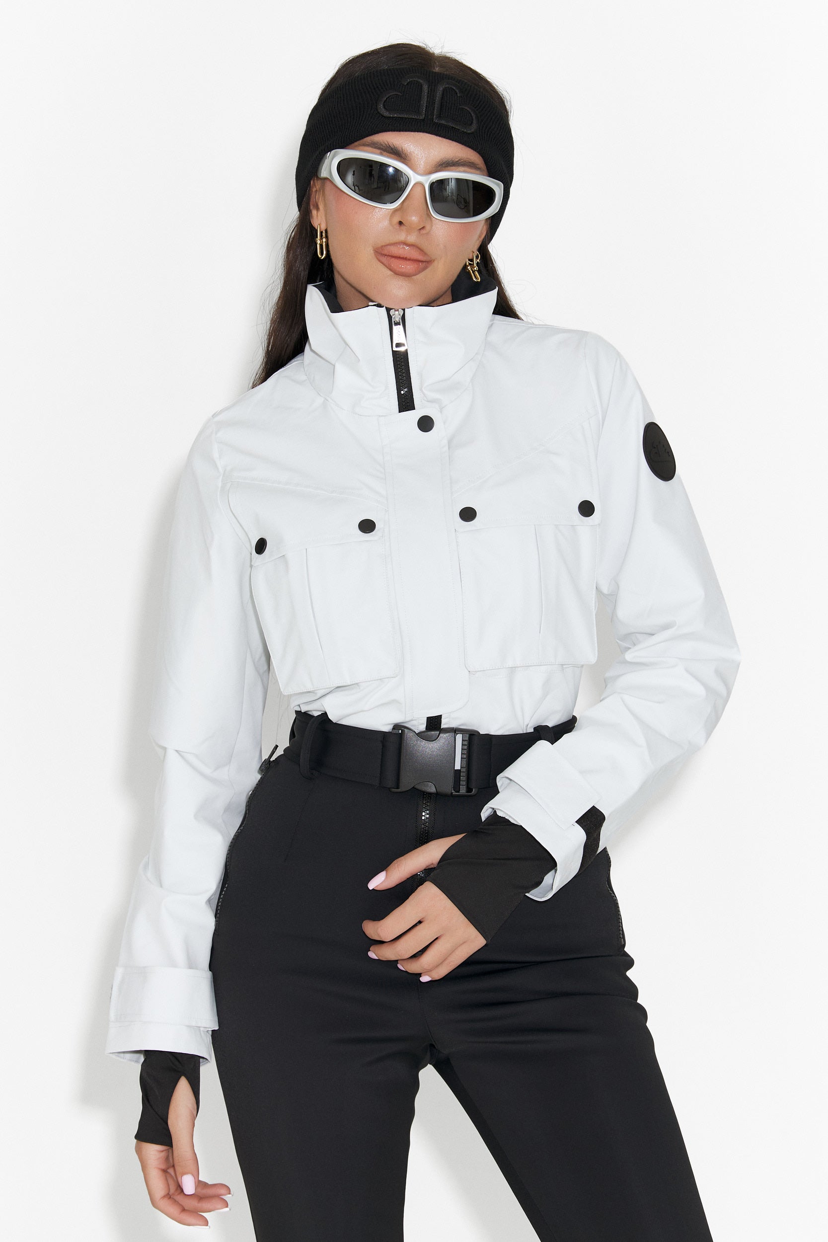 Спортен бял и черен ски комбинезон Glorise Bogas