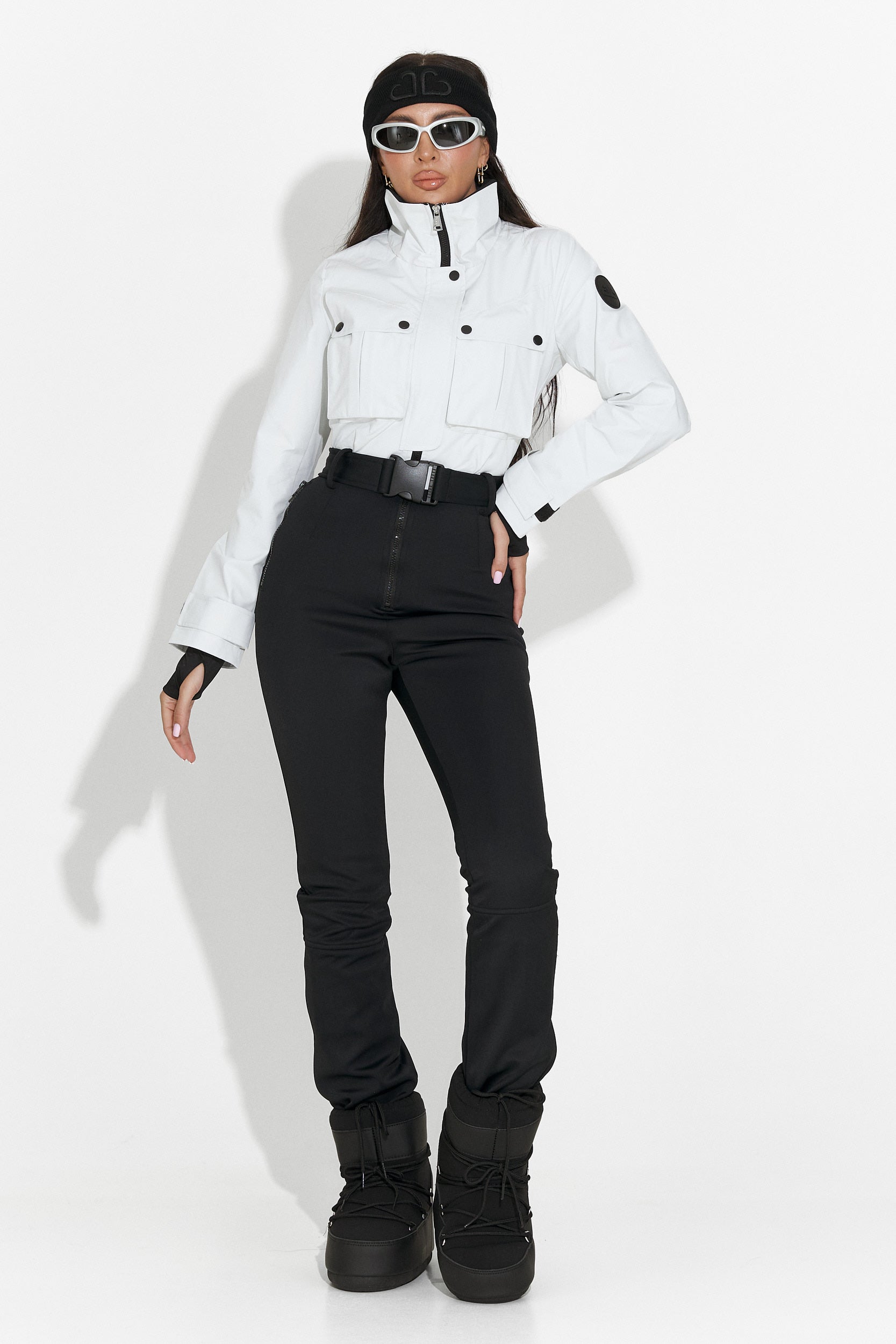 Спортен бял и черен ски комбинезон Glorise Bogas