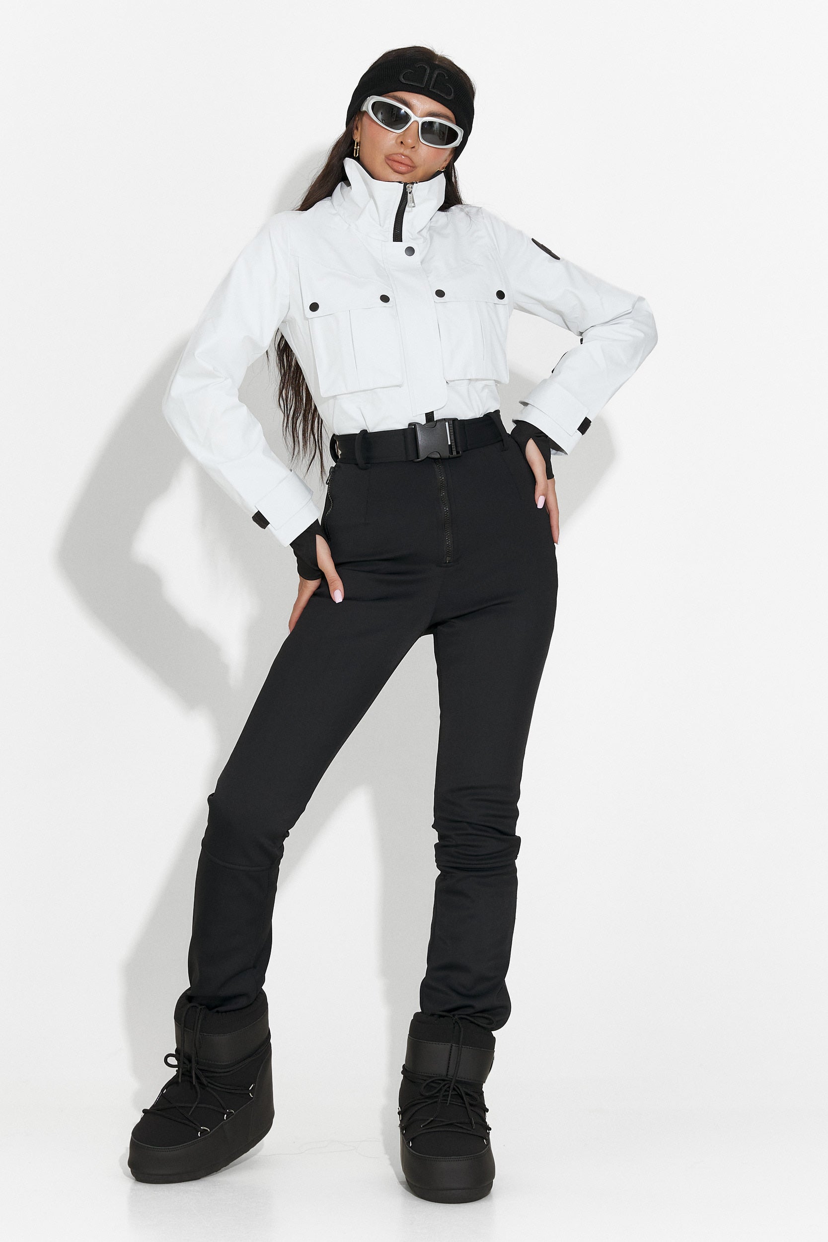 Спортен бял и черен ски комбинезон Glorise Bogas