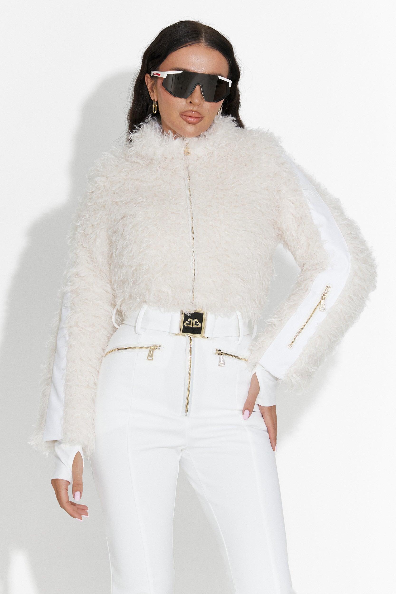 Бяла ежедневна ски гащеризон Alycia Bogas