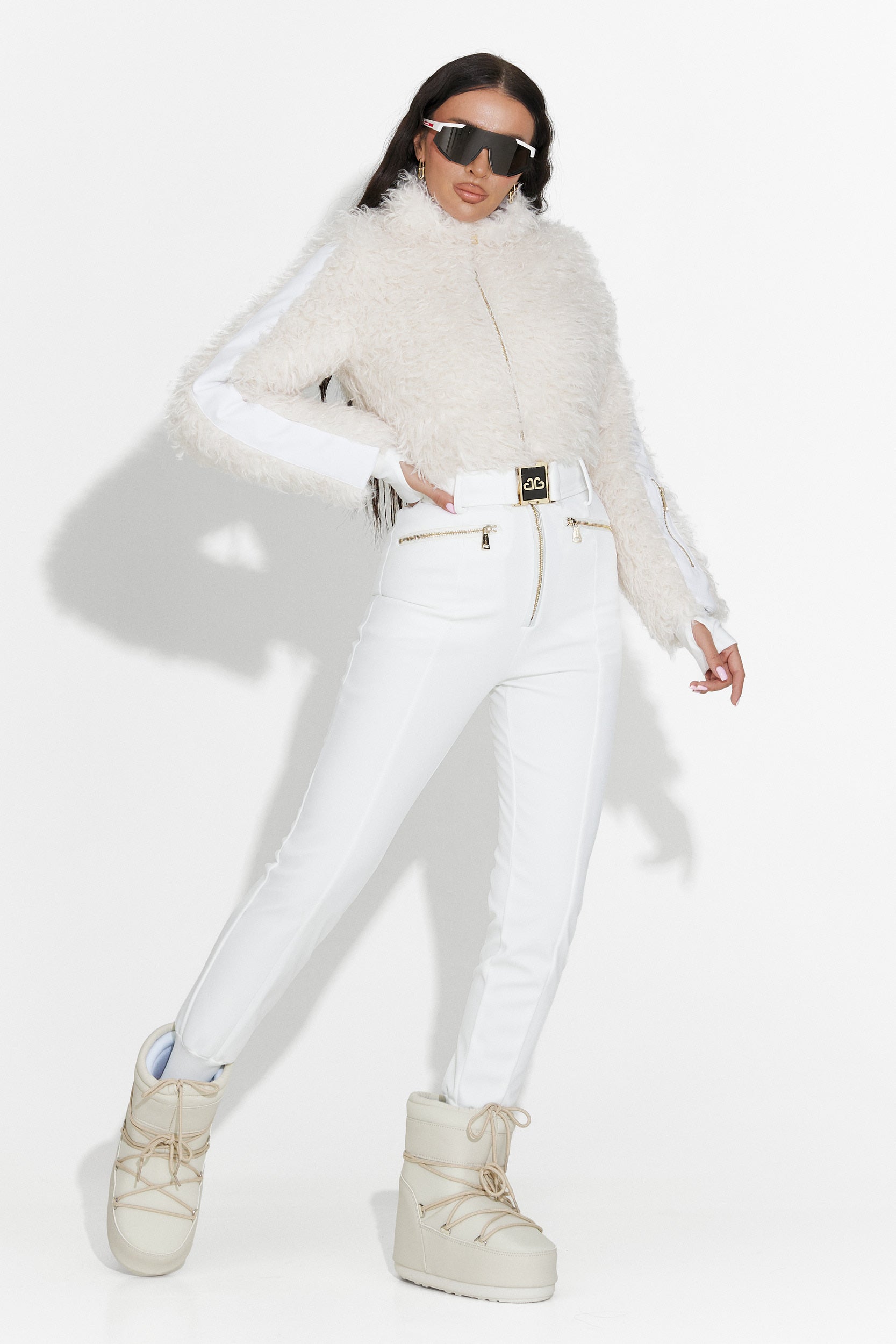 Бяла ежедневна ски гащеризон Alycia Bogas