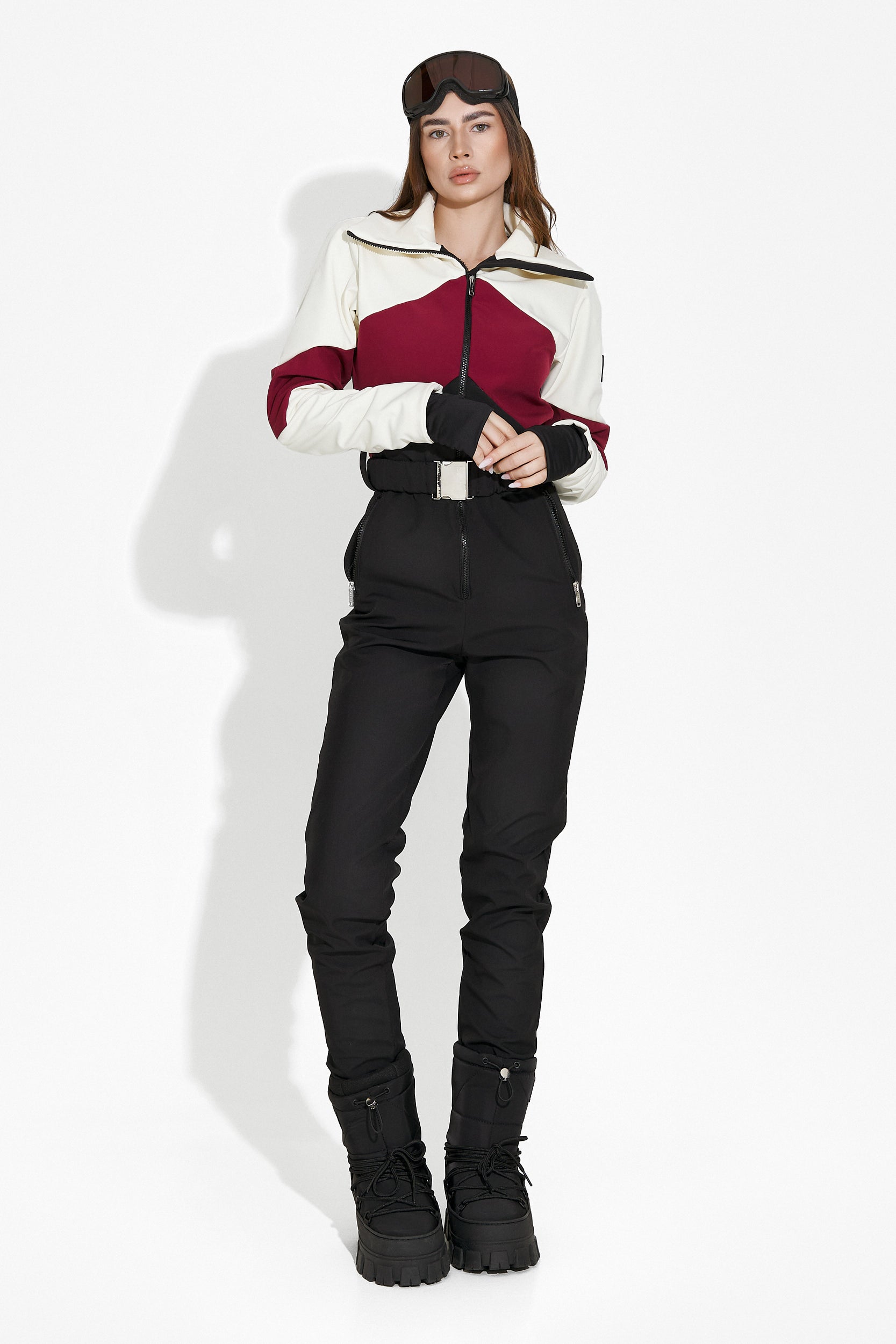 Ски облекло в бордо и черно Radika Bogas