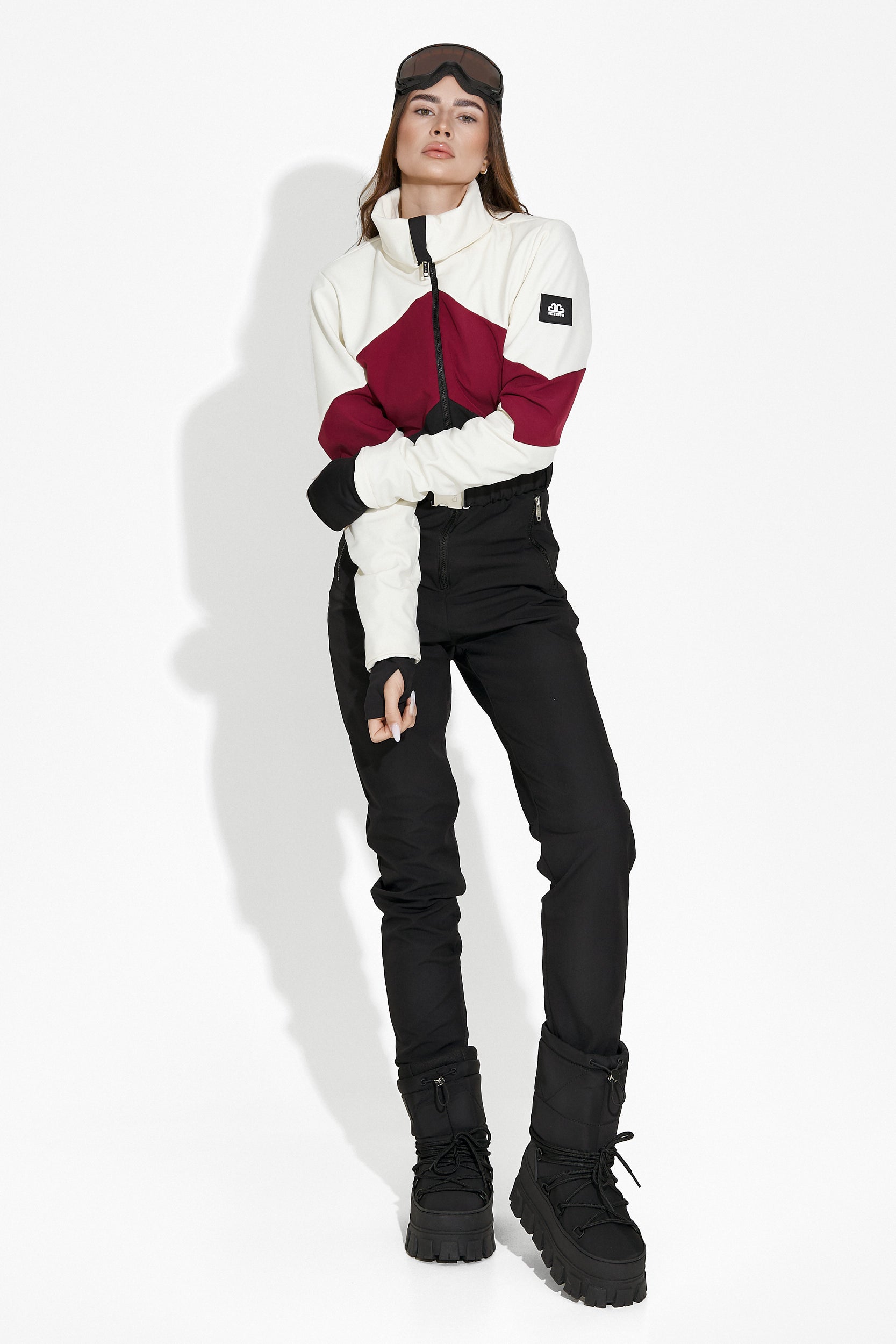 Ски облекло в бордо и черно Radika Bogas