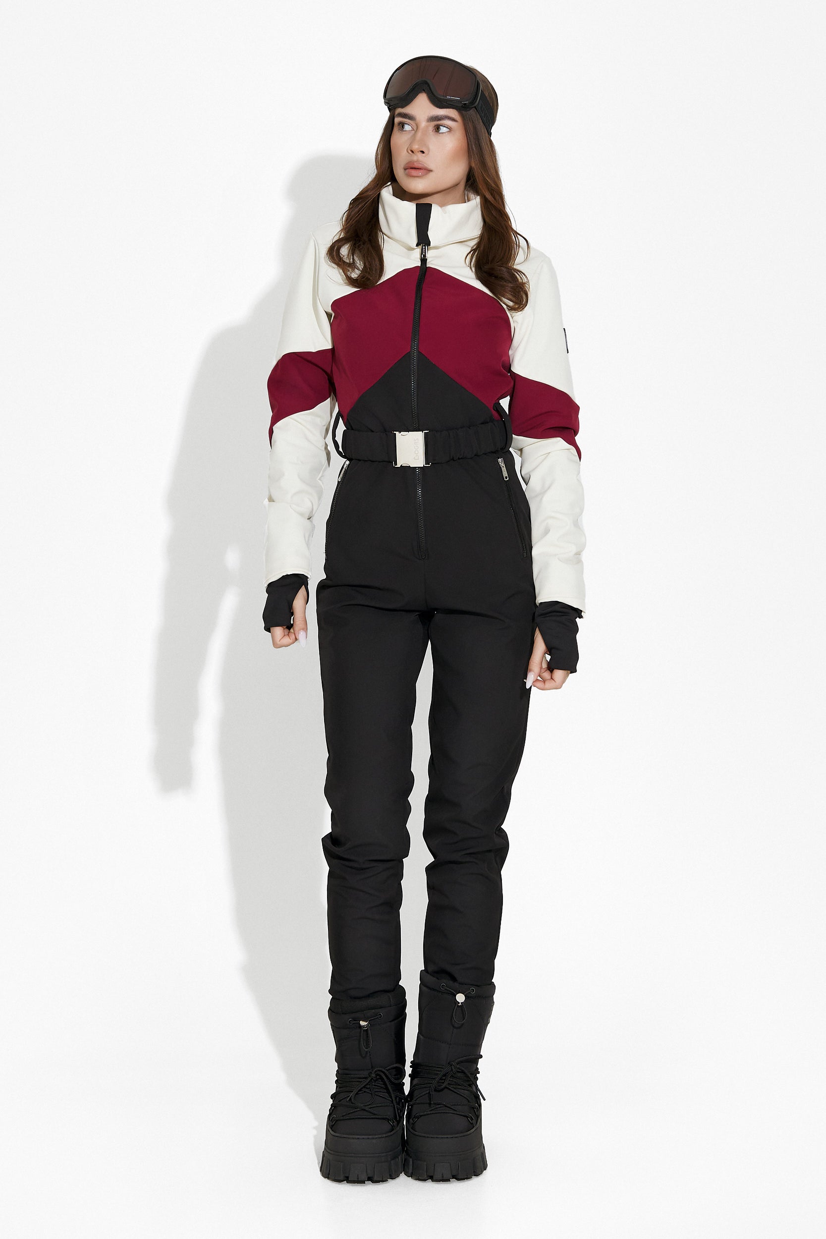 Ски облекло в бордо и черно Radika Bogas