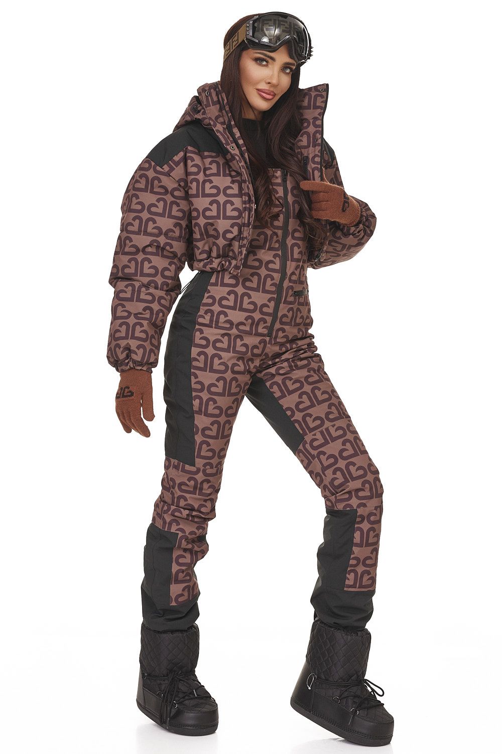 Senileda Bogas кафяв ежедневен ски костюм