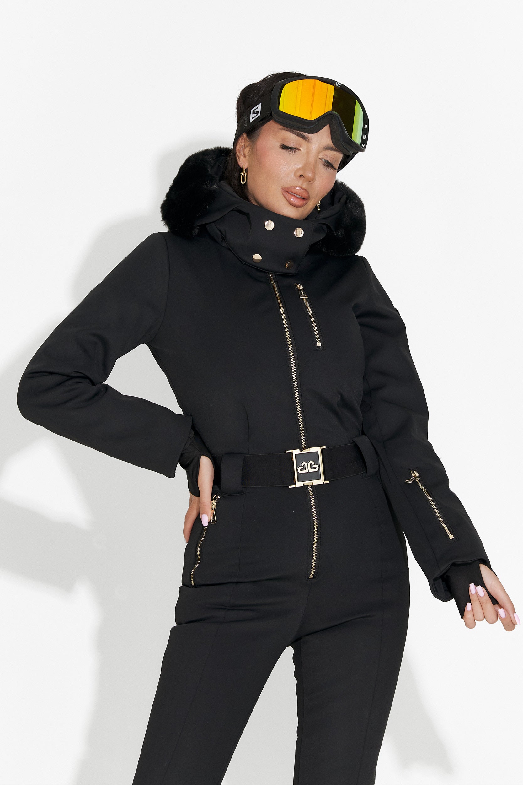 Черен ежедневен ски гащеризон Frosina Bogas