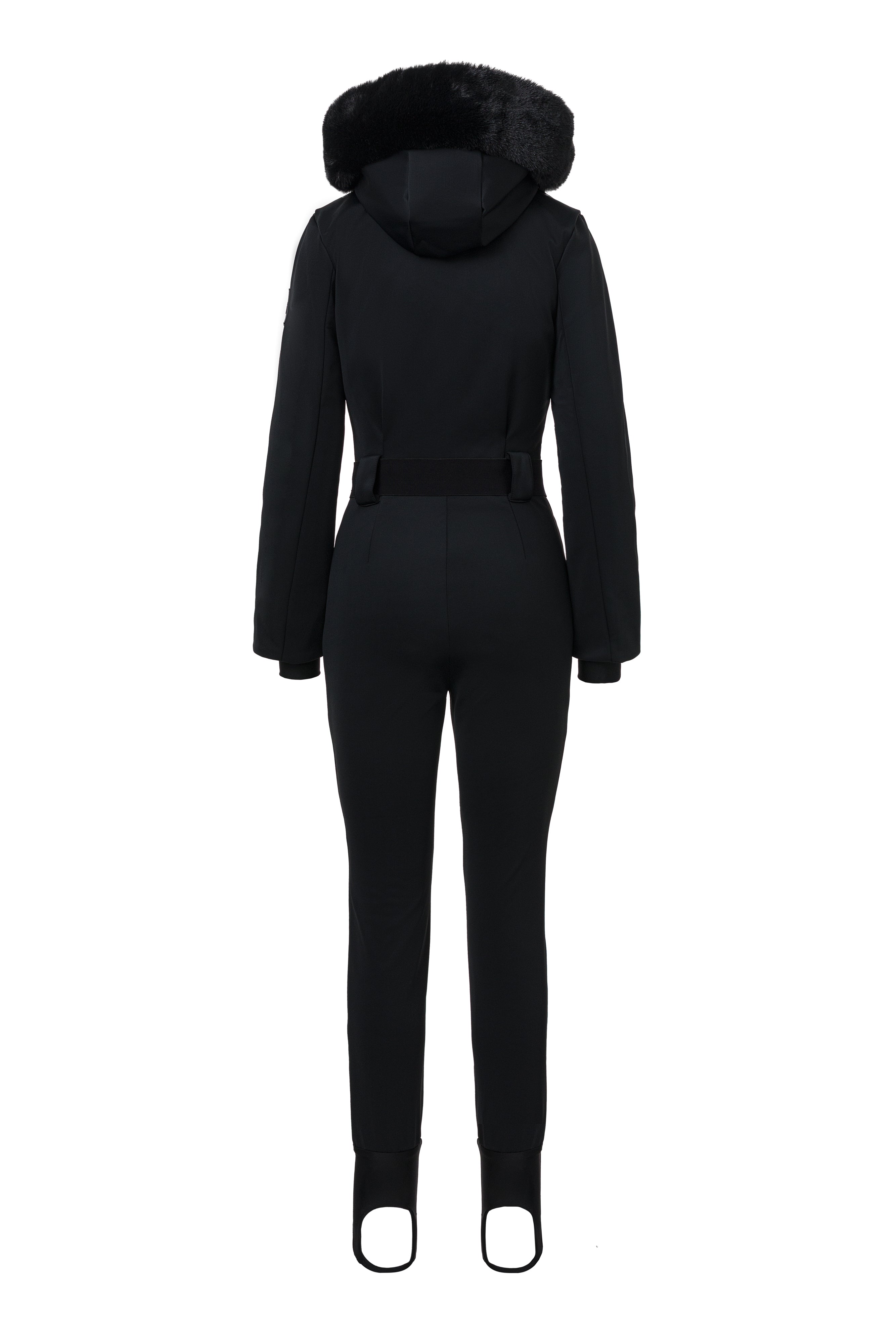 Черен спортен ски комбинезон на Фросина Богас