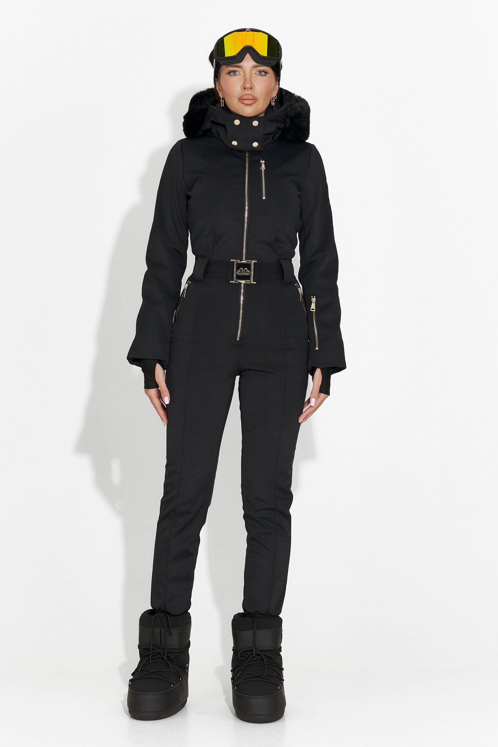 Черен ежедневен ски гащеризон Frosina Bogas