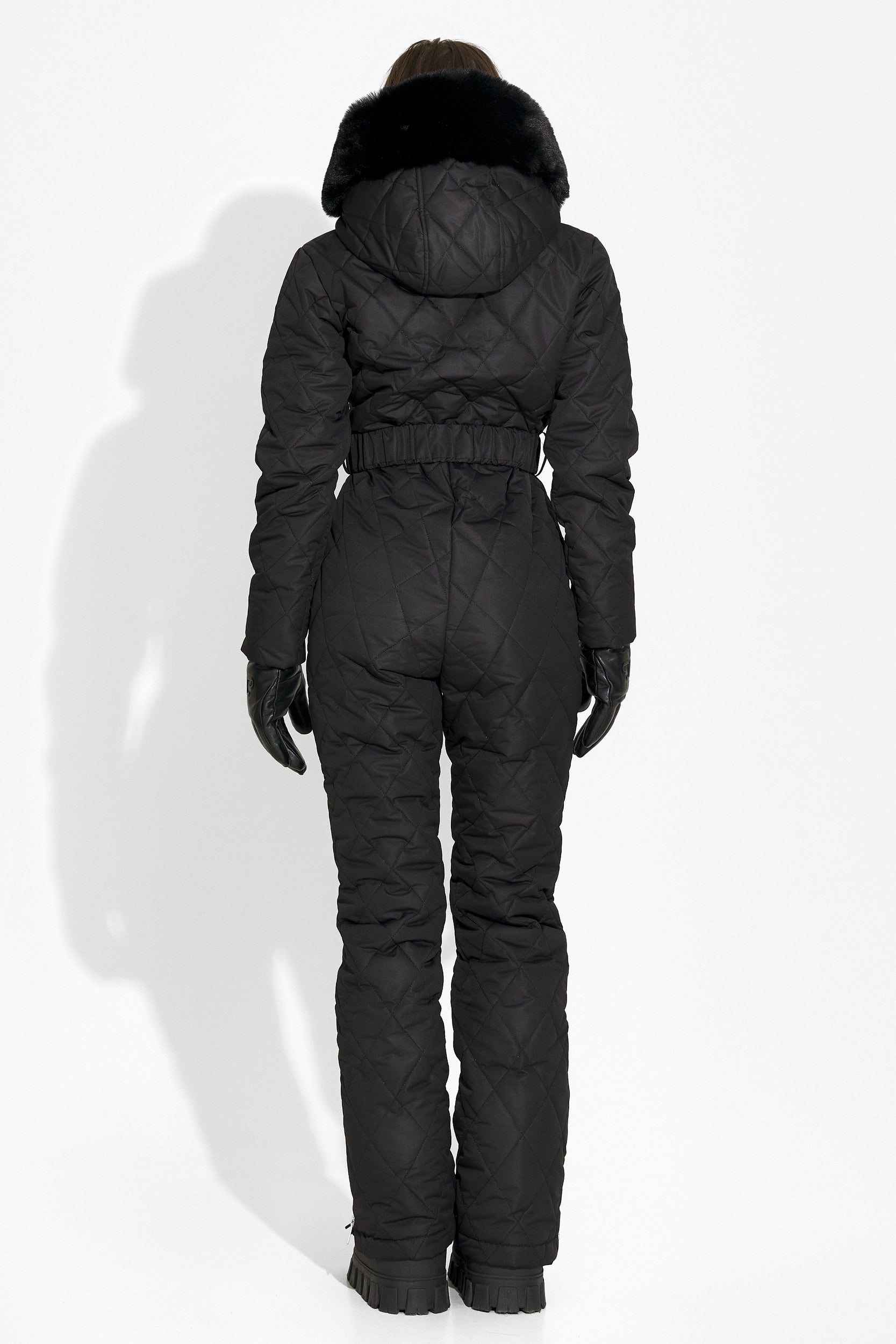 Черен спортно-елегантен скиорски костюм Valene Bogas