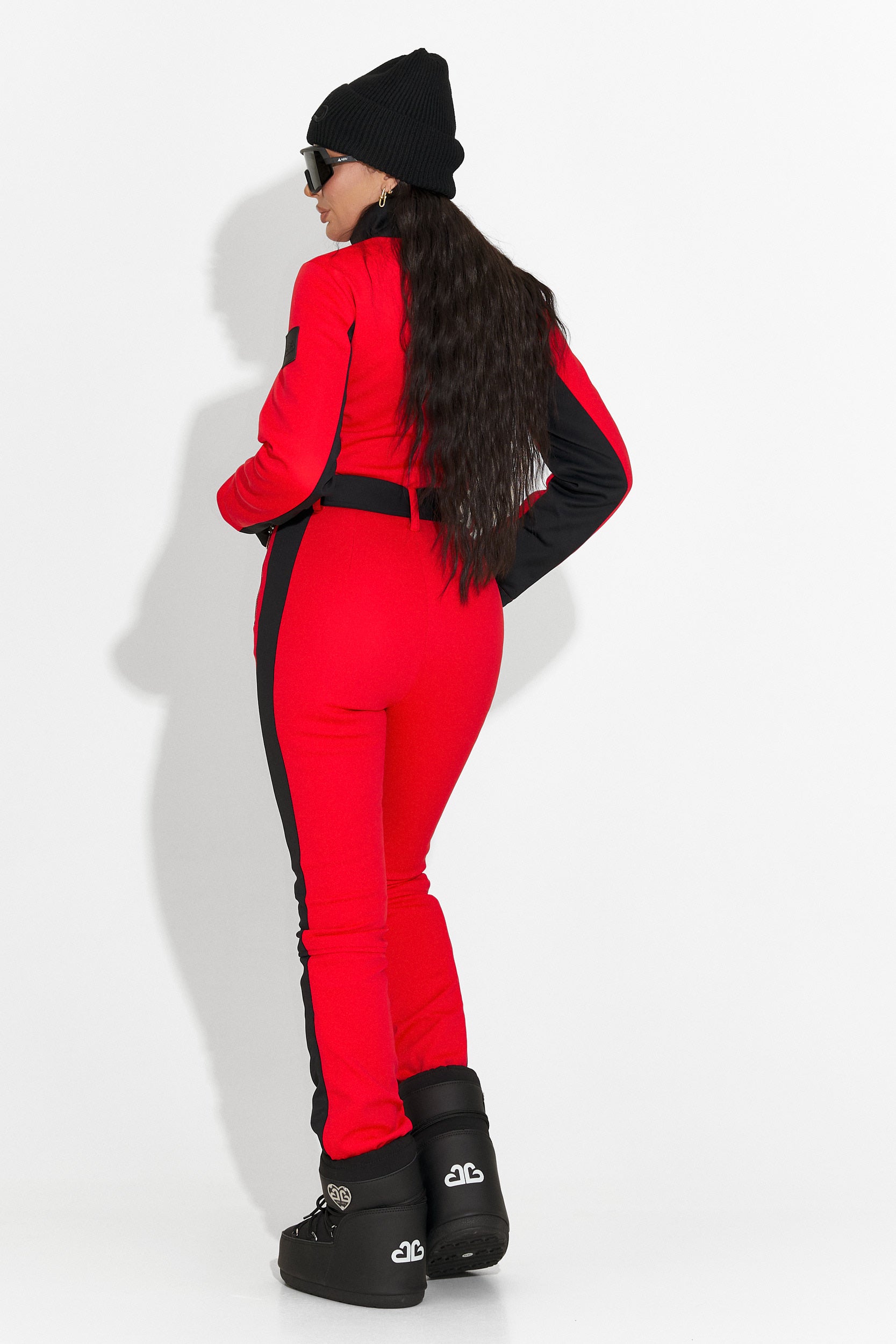 Оливиен Богас Спортен Червен Ски Комбинезон