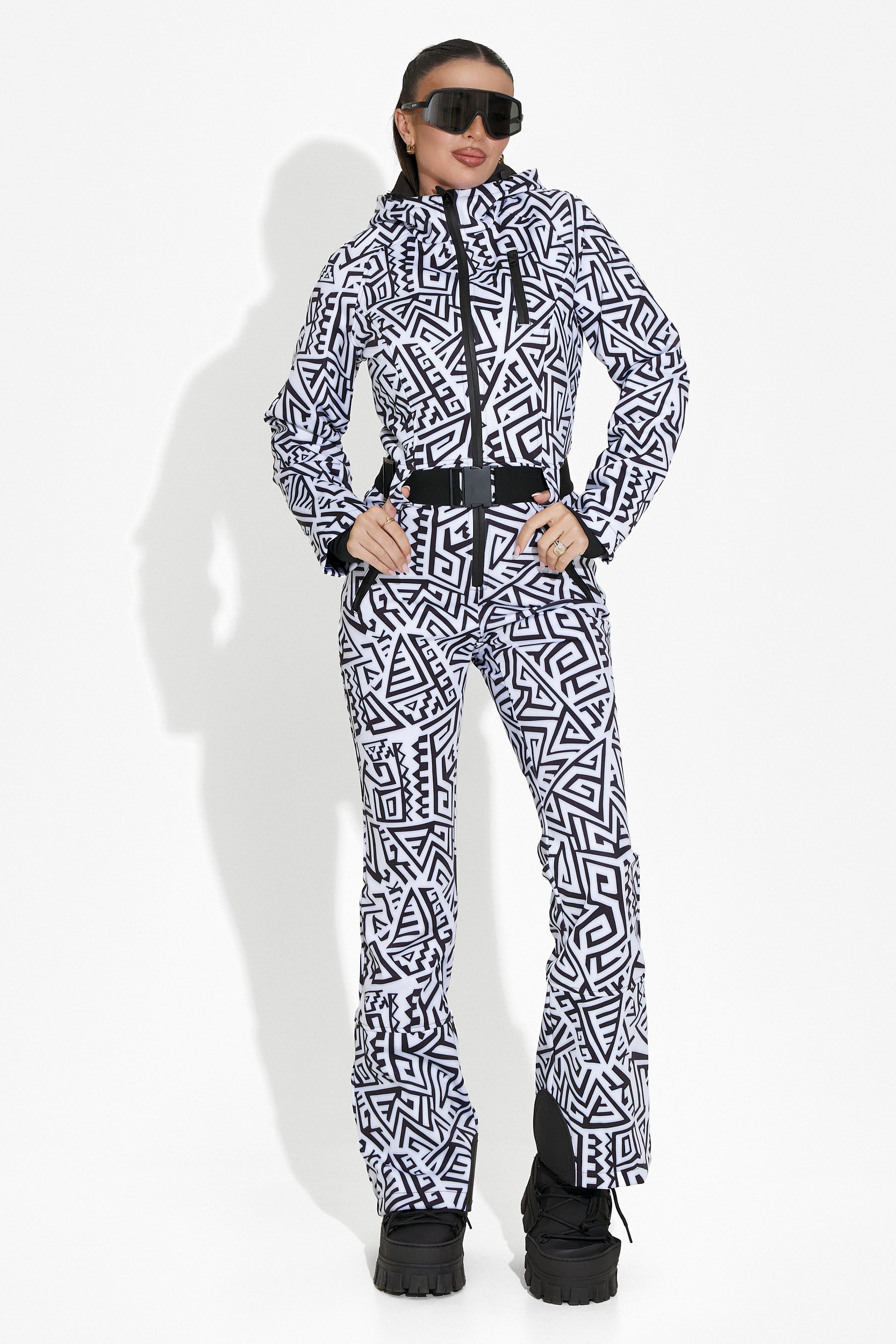 Черен дамски ски-комбинезон Alenotan Bogas