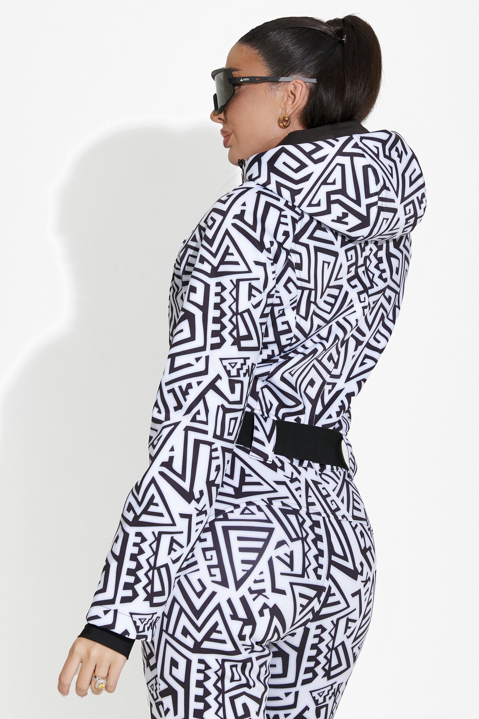 Черен дамски ски-комбинезон Alenotan Bogas