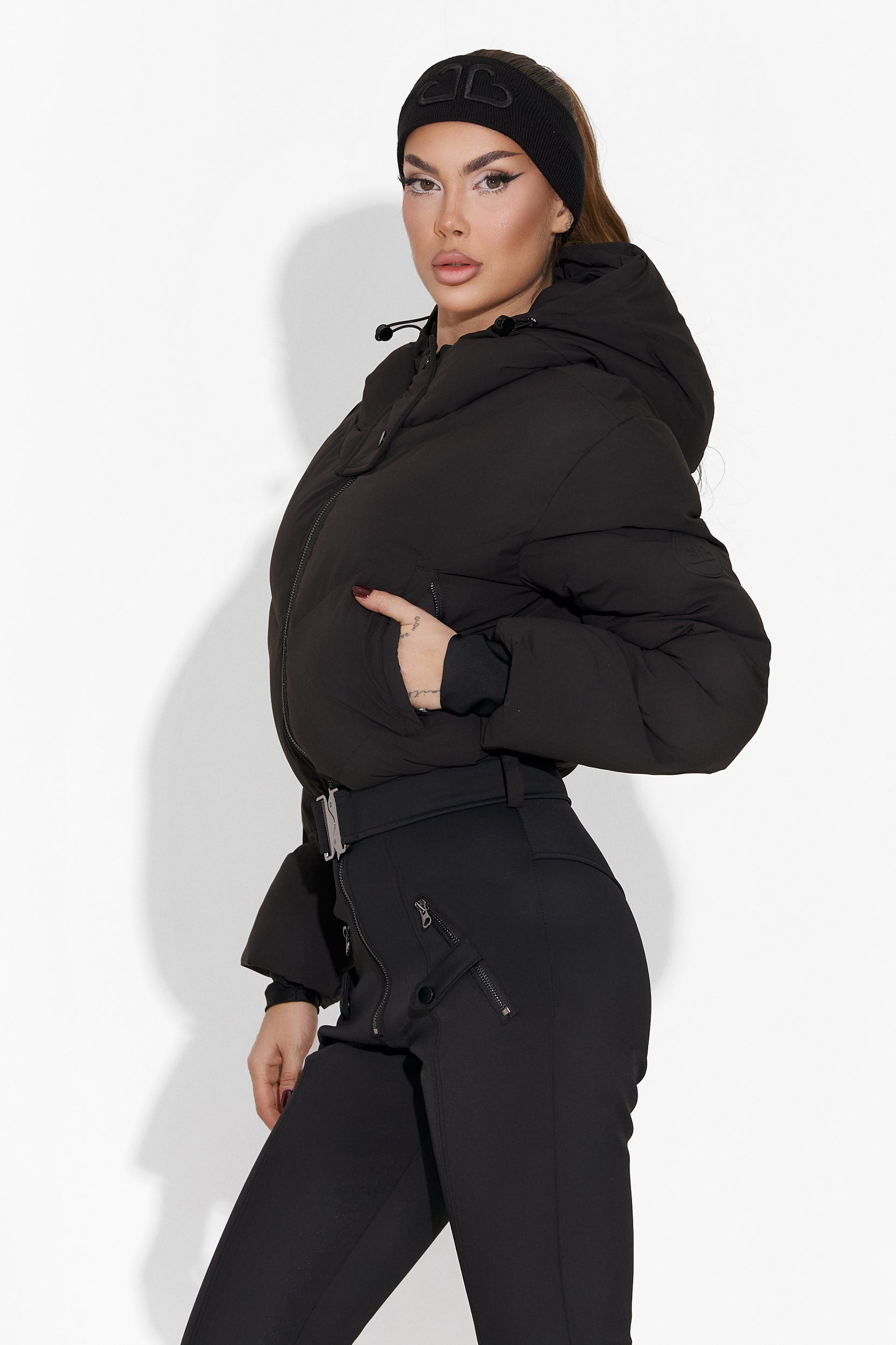 Черен скиорски комбинезон за дами Vibranty Bogas