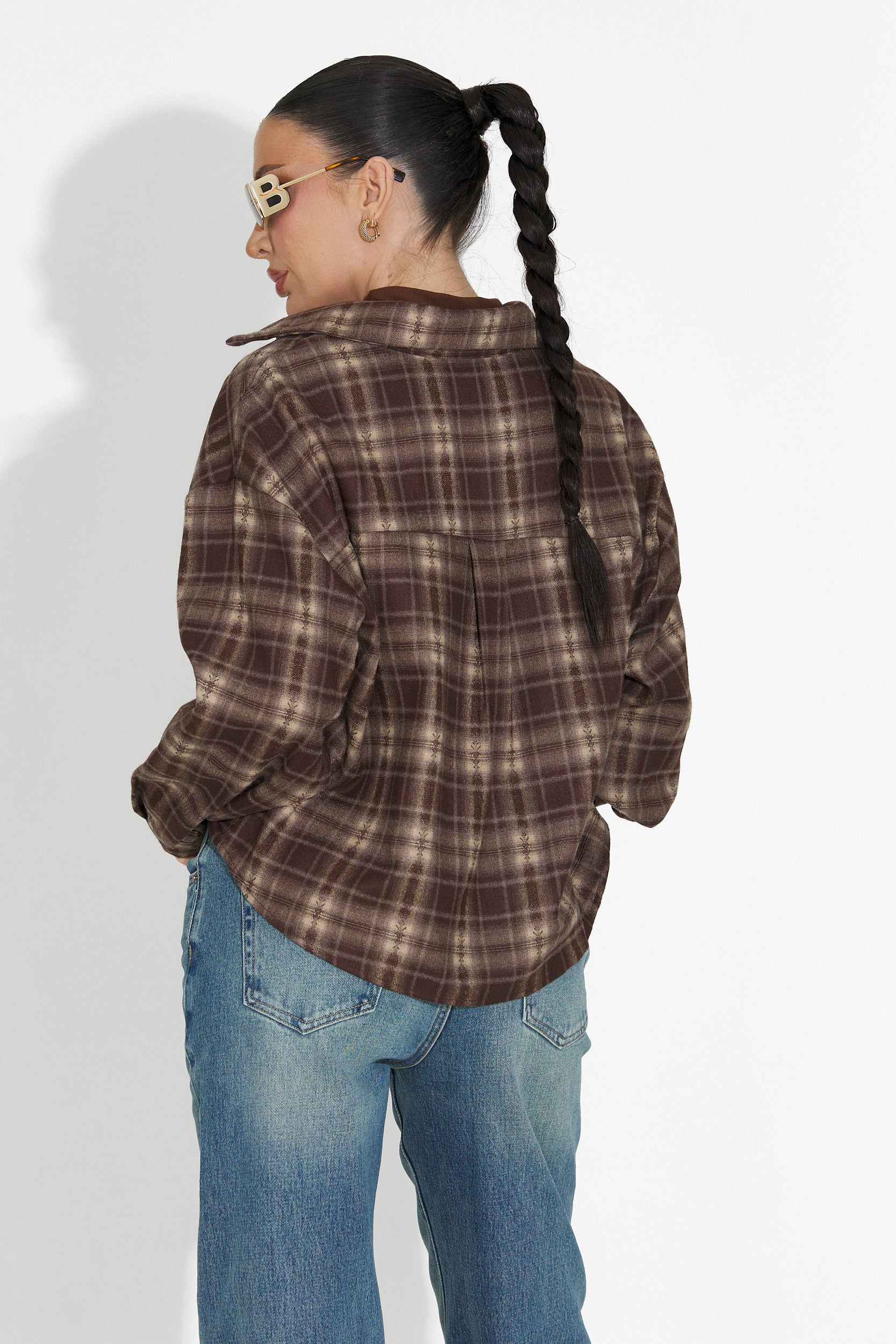 Комплект дамска риза + кафяв потник Noielia Bogas