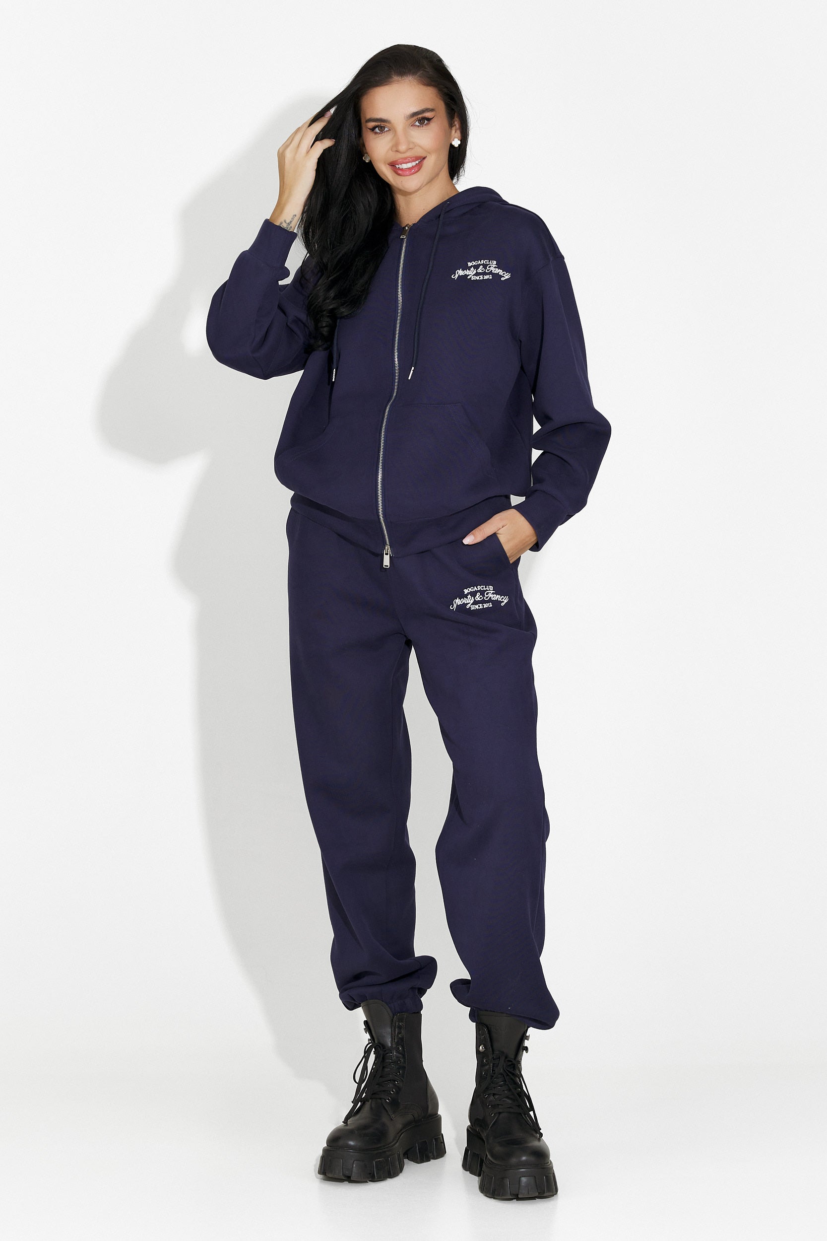 Тренировъчен дамски ежедневен комплект в тъмносиньо Favora Boga