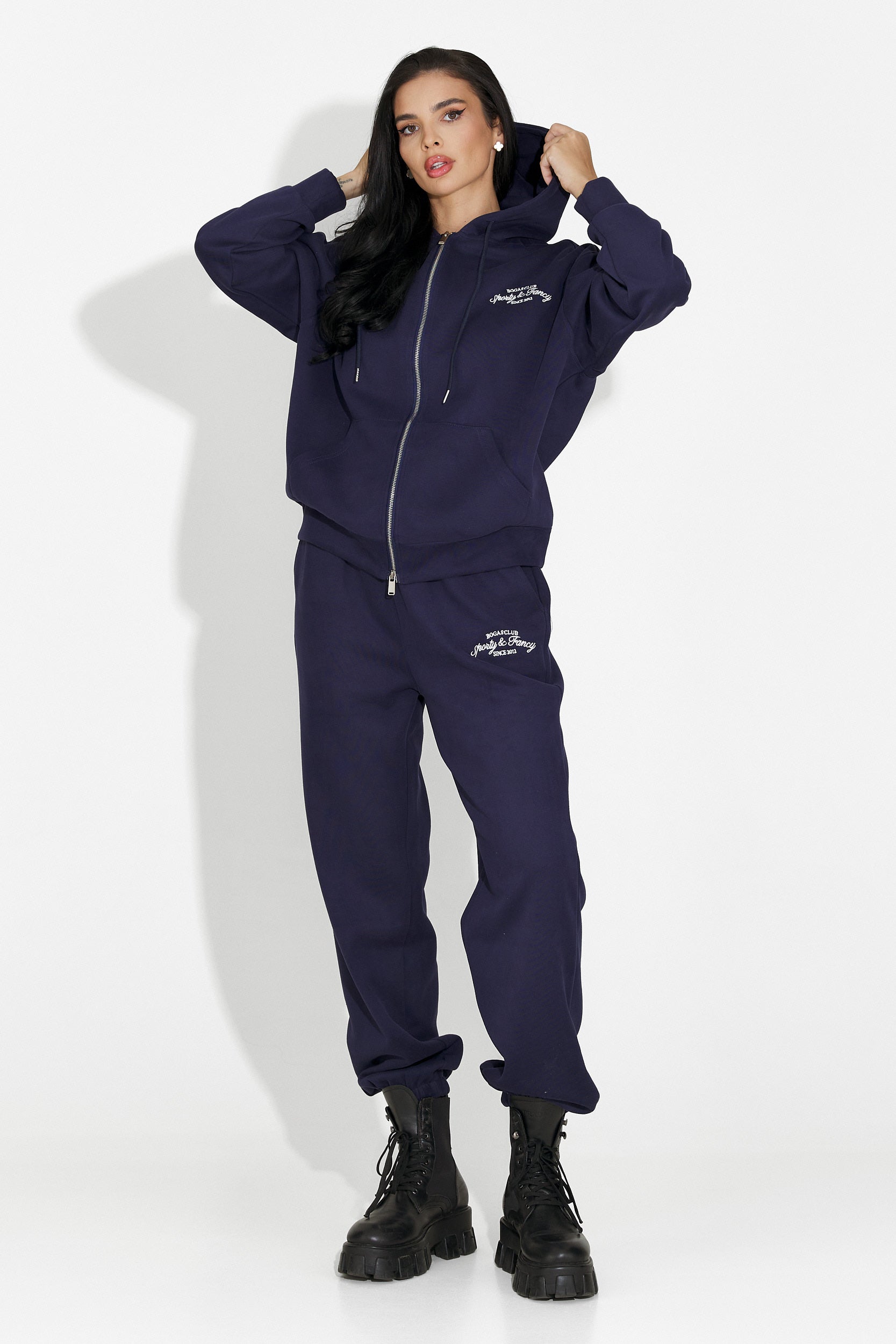 Тренировъчен дамски ежедневен комплект в тъмносиньо Favora Boga