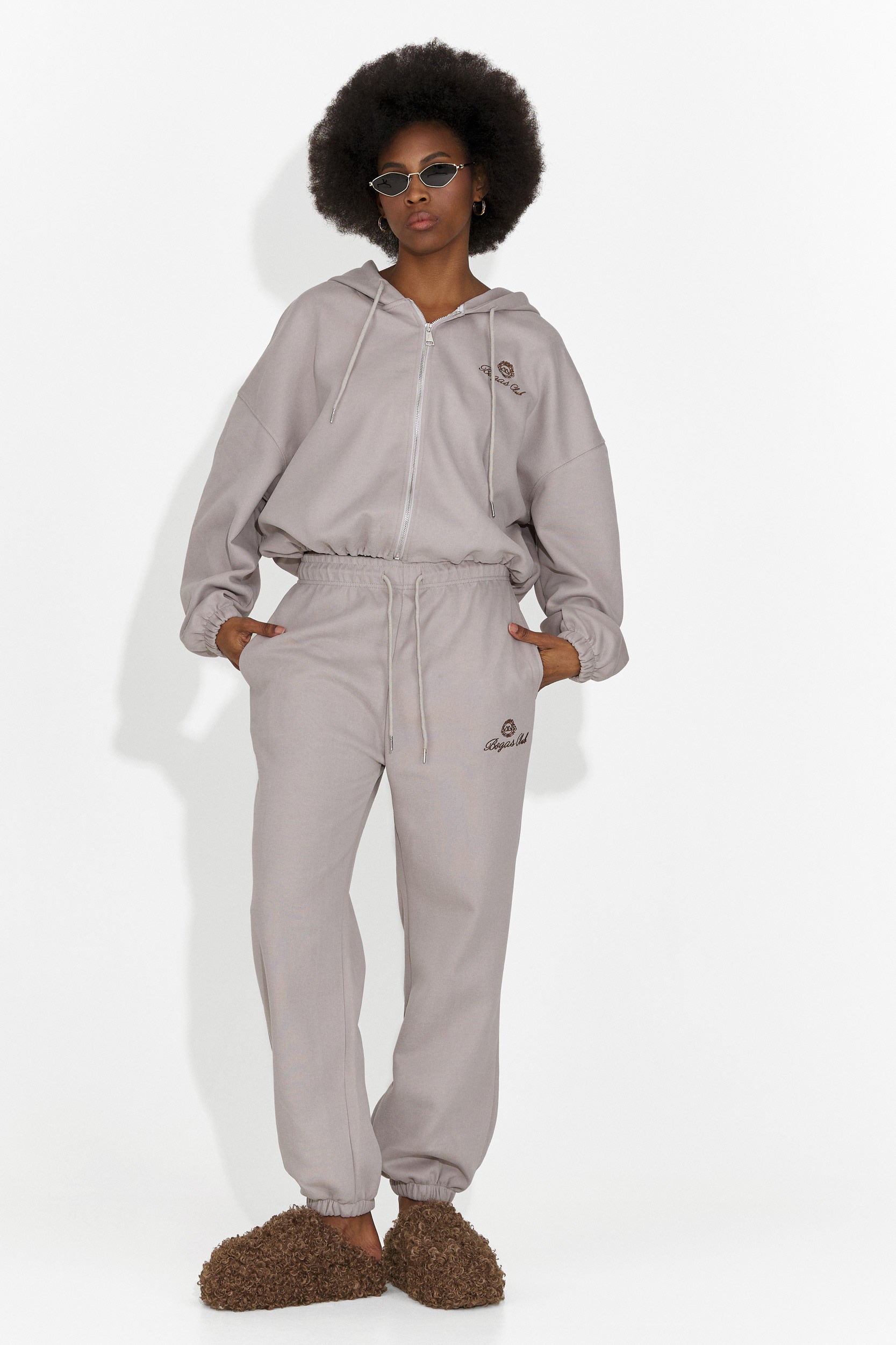 Дамски ежедневен анцуг сив Katalea Bogas