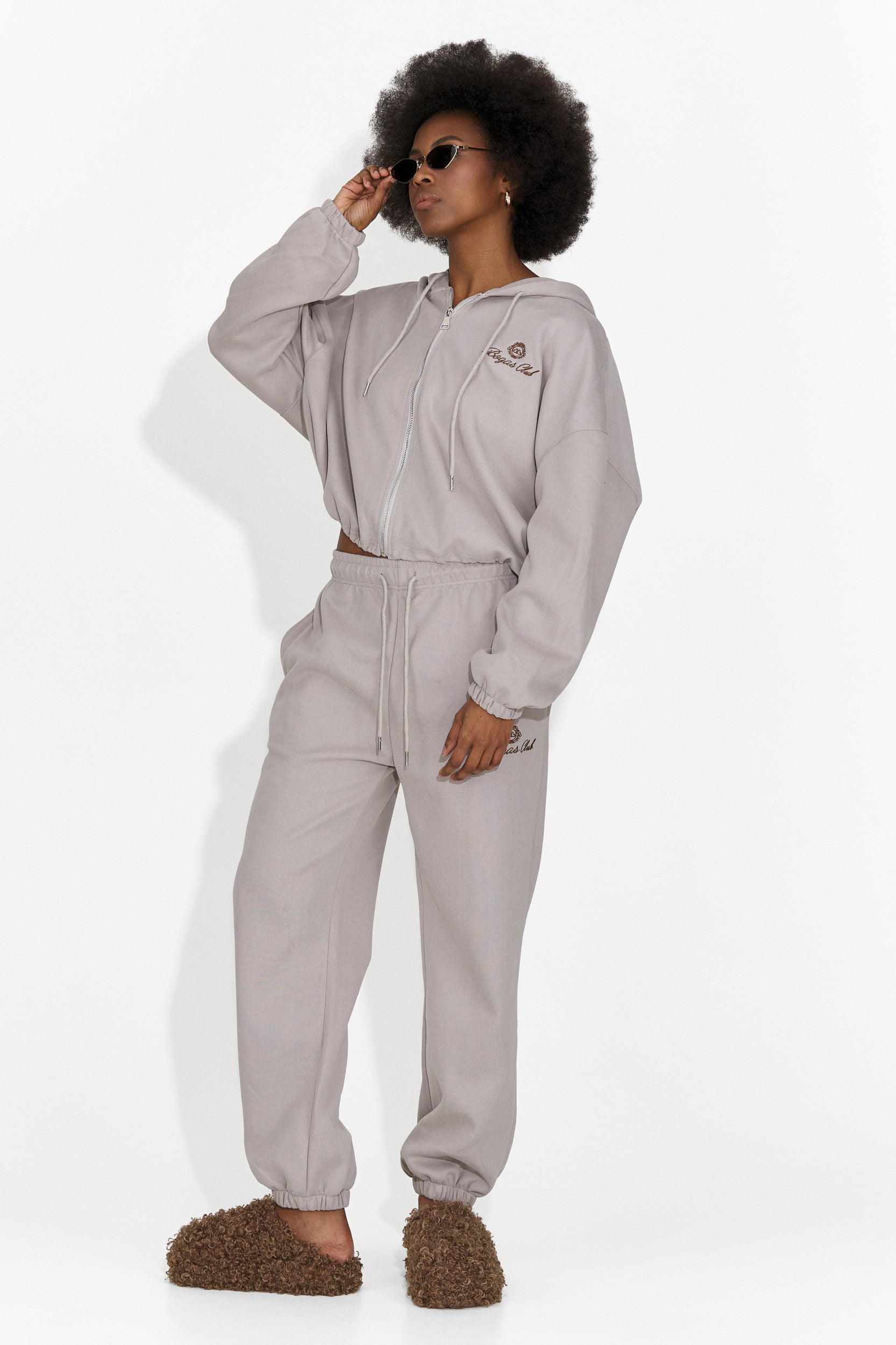 Дамски ежедневен анцуг сив Katalea Bogas