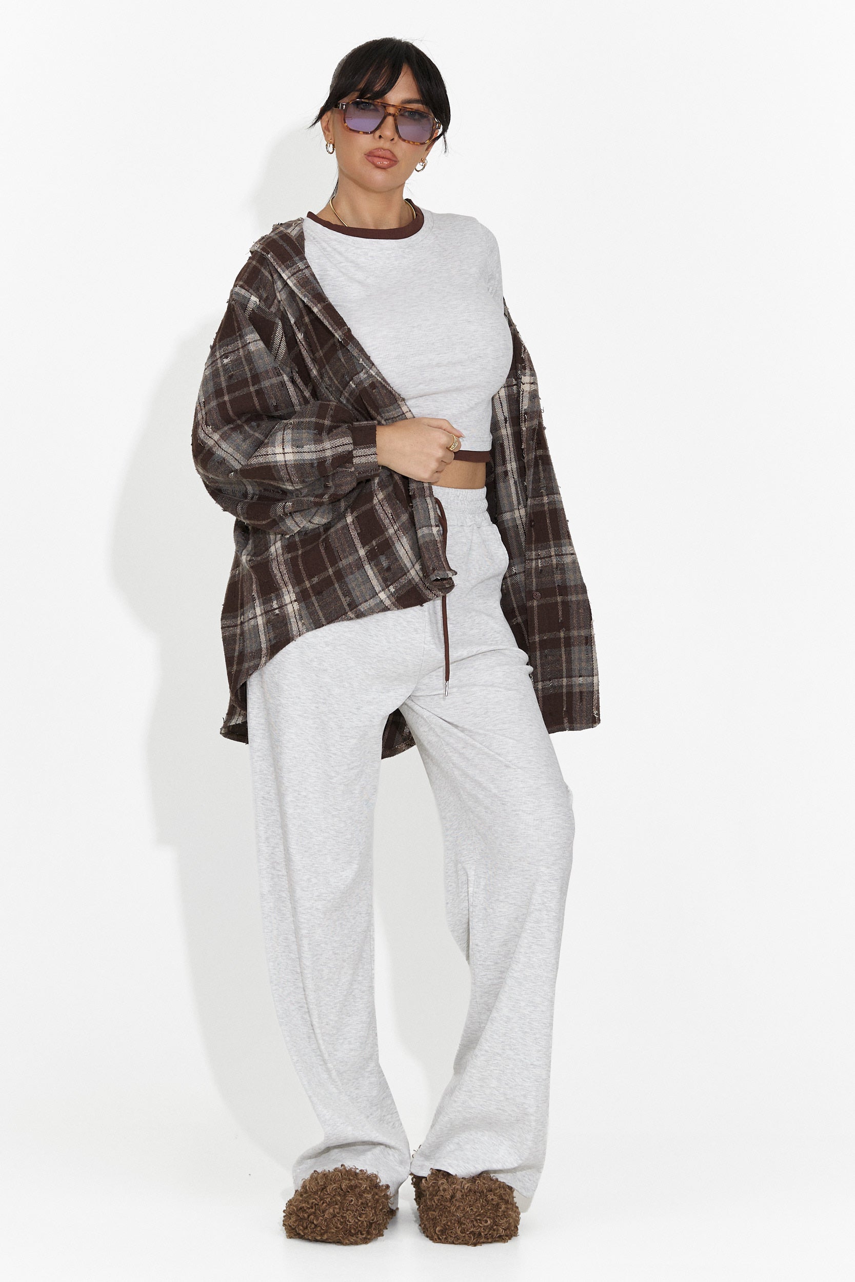 Дамски ежедневен кафяв анцуг Jenie Bogas